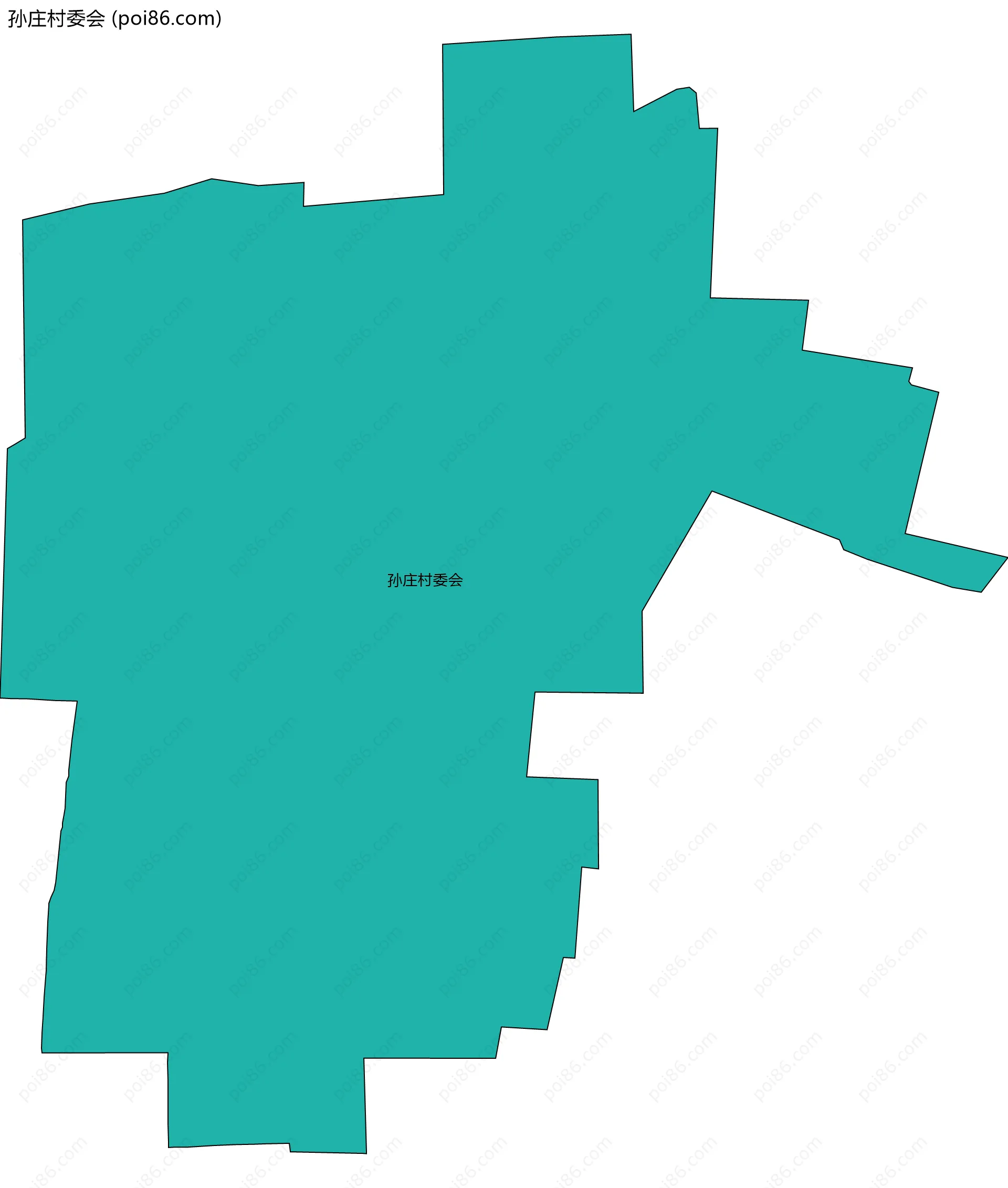 孙庄村委会边界地图