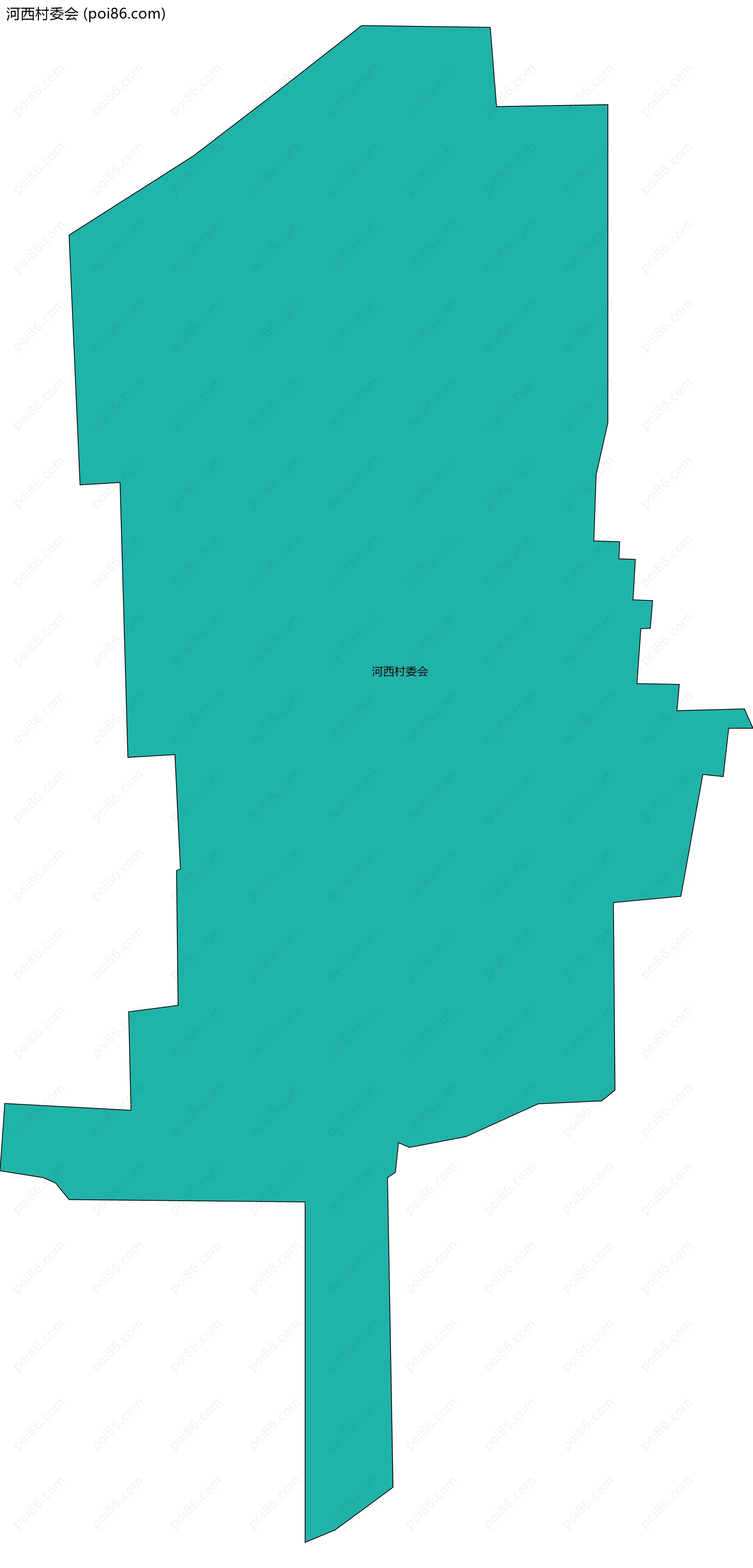 河西村委会边界地图