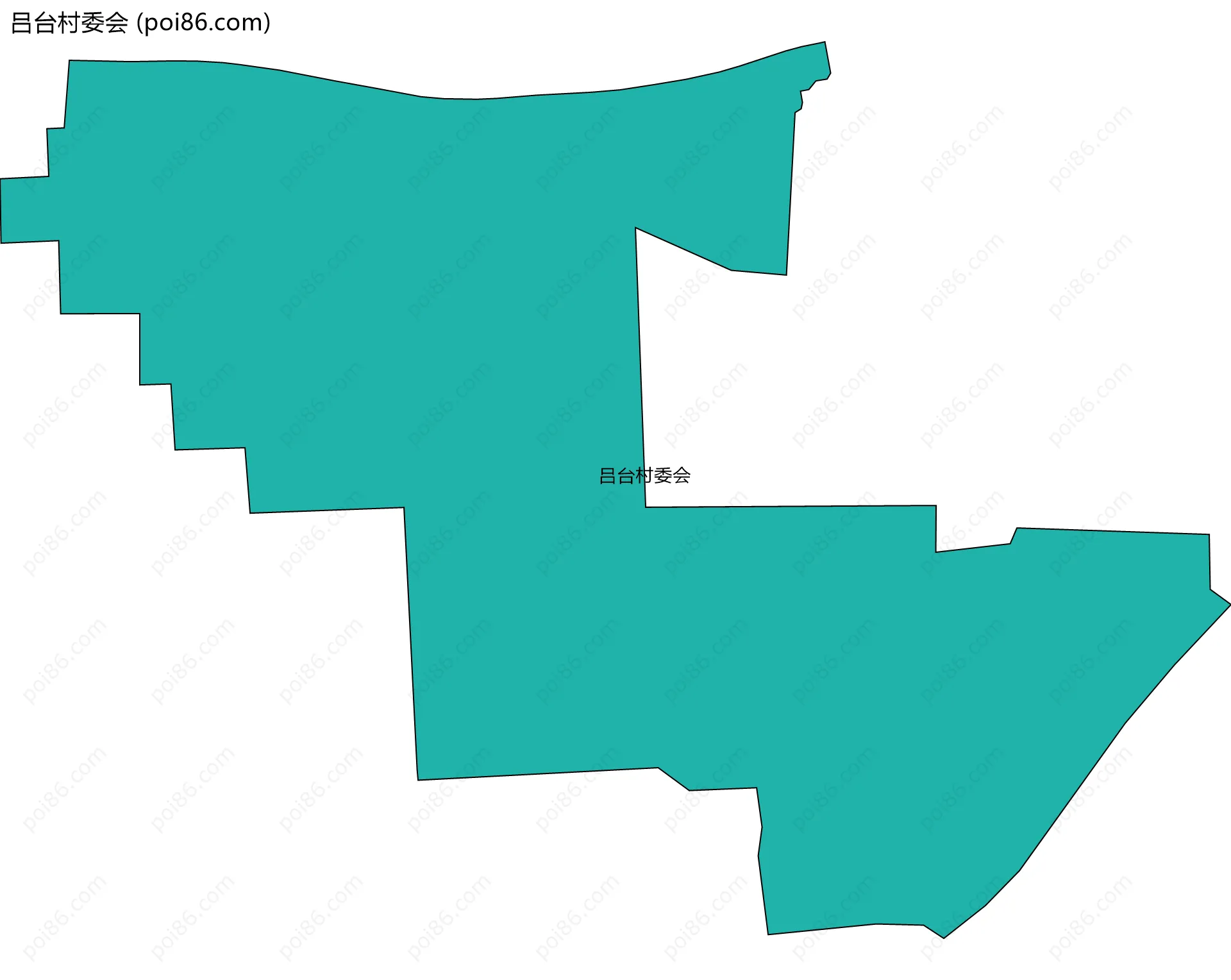 吕台村委会边界地图