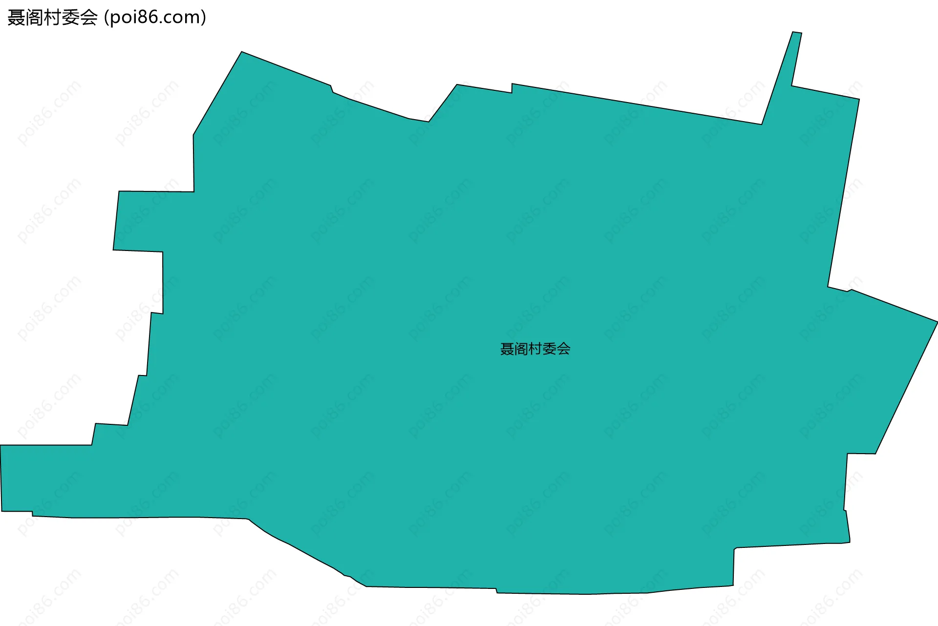聂阁村委会边界地图
