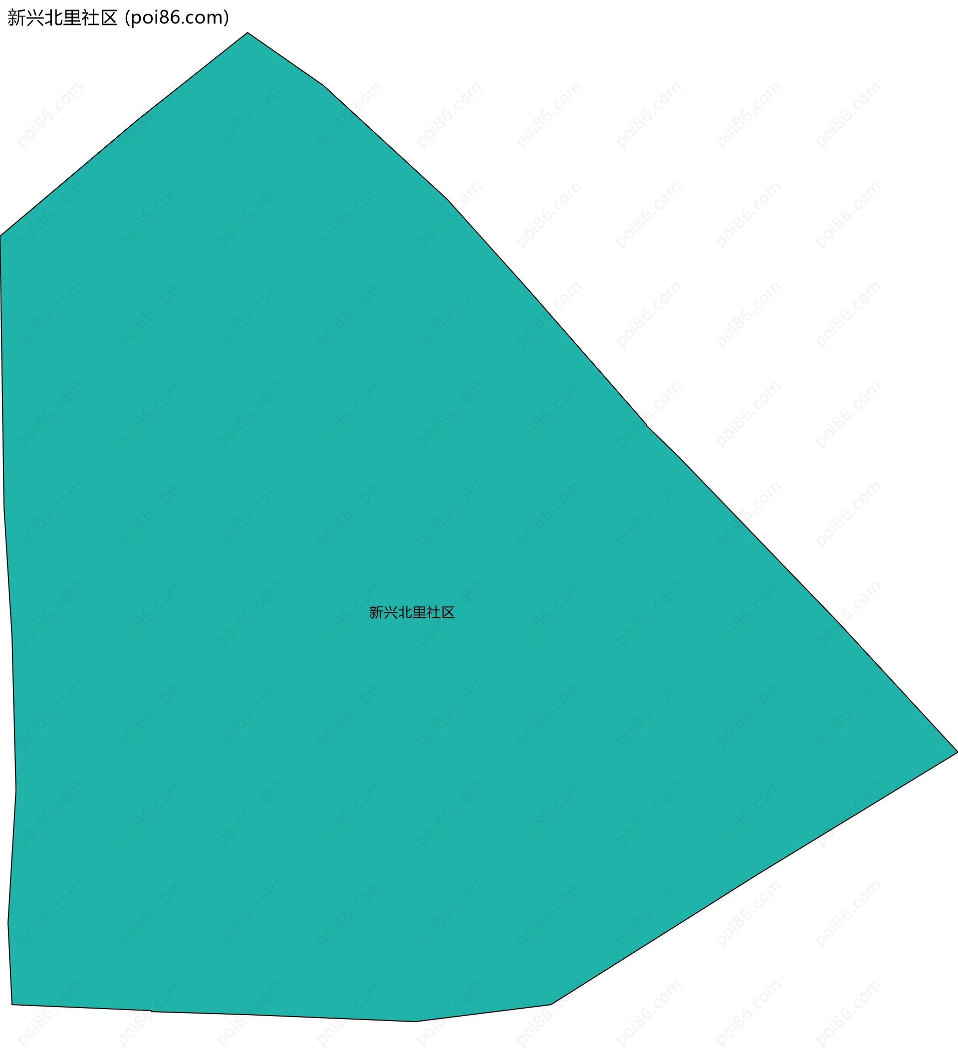 新兴北里社区边界地图