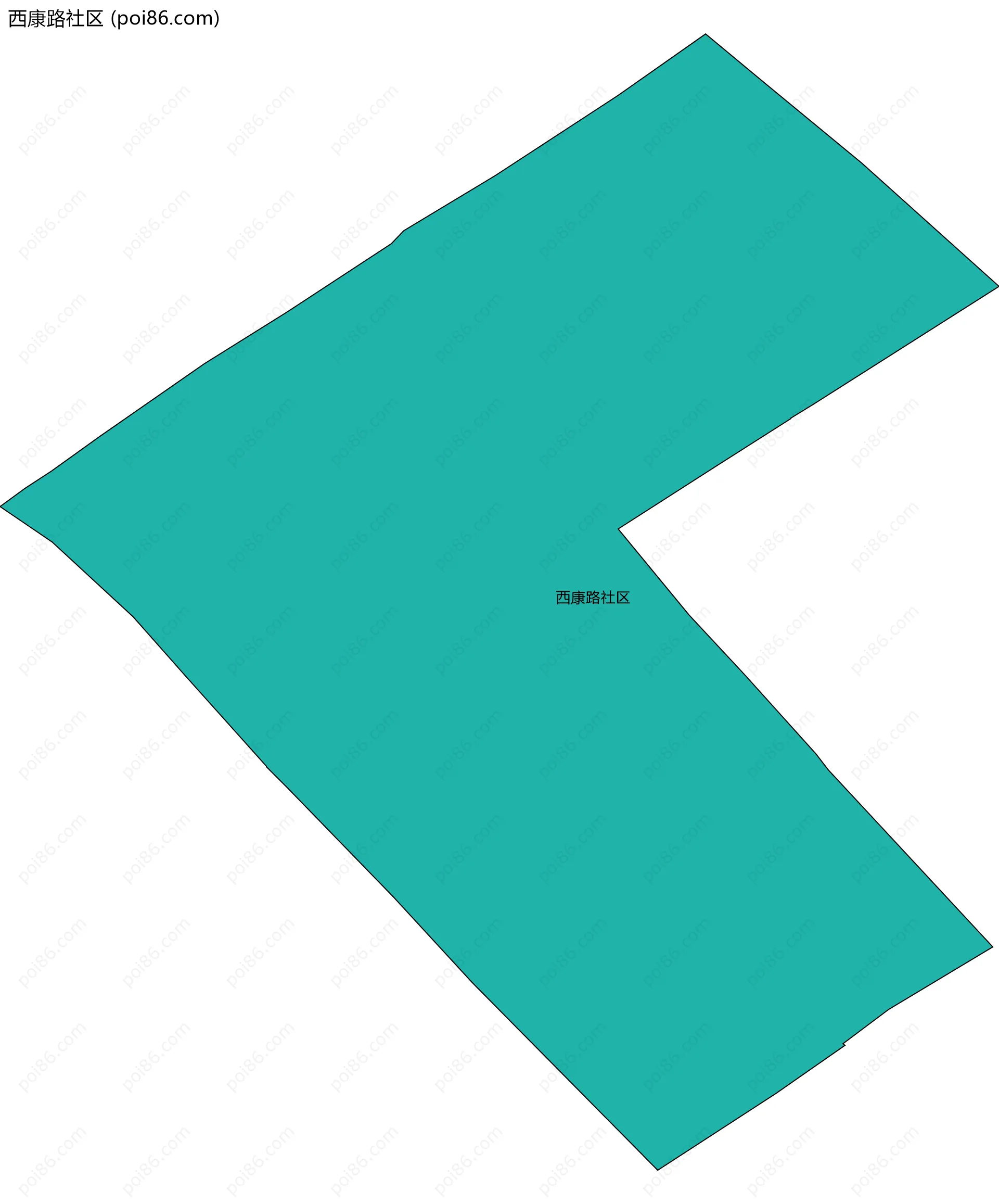 西康路社区边界地图