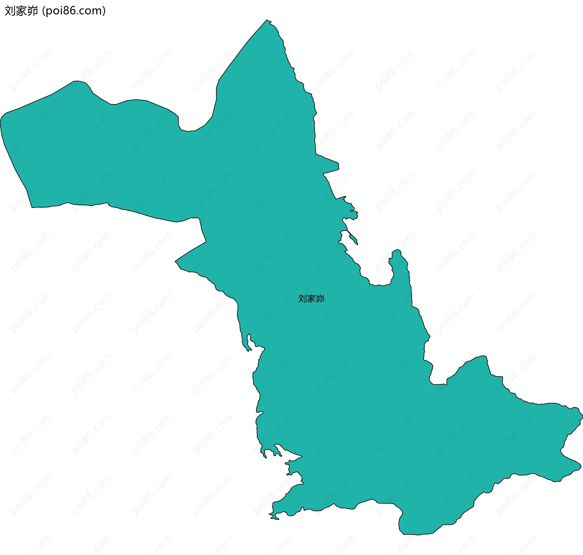 刘家峁边界地图