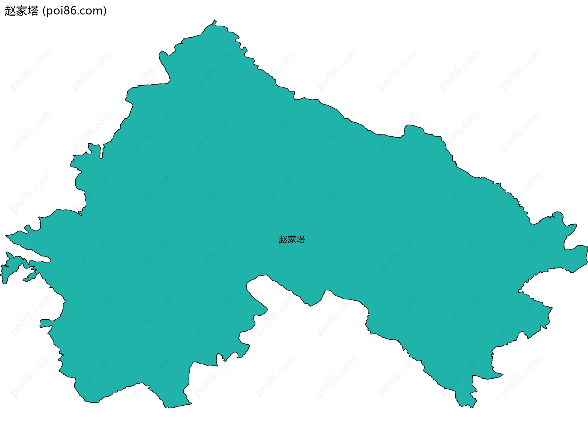赵家塔边界地图