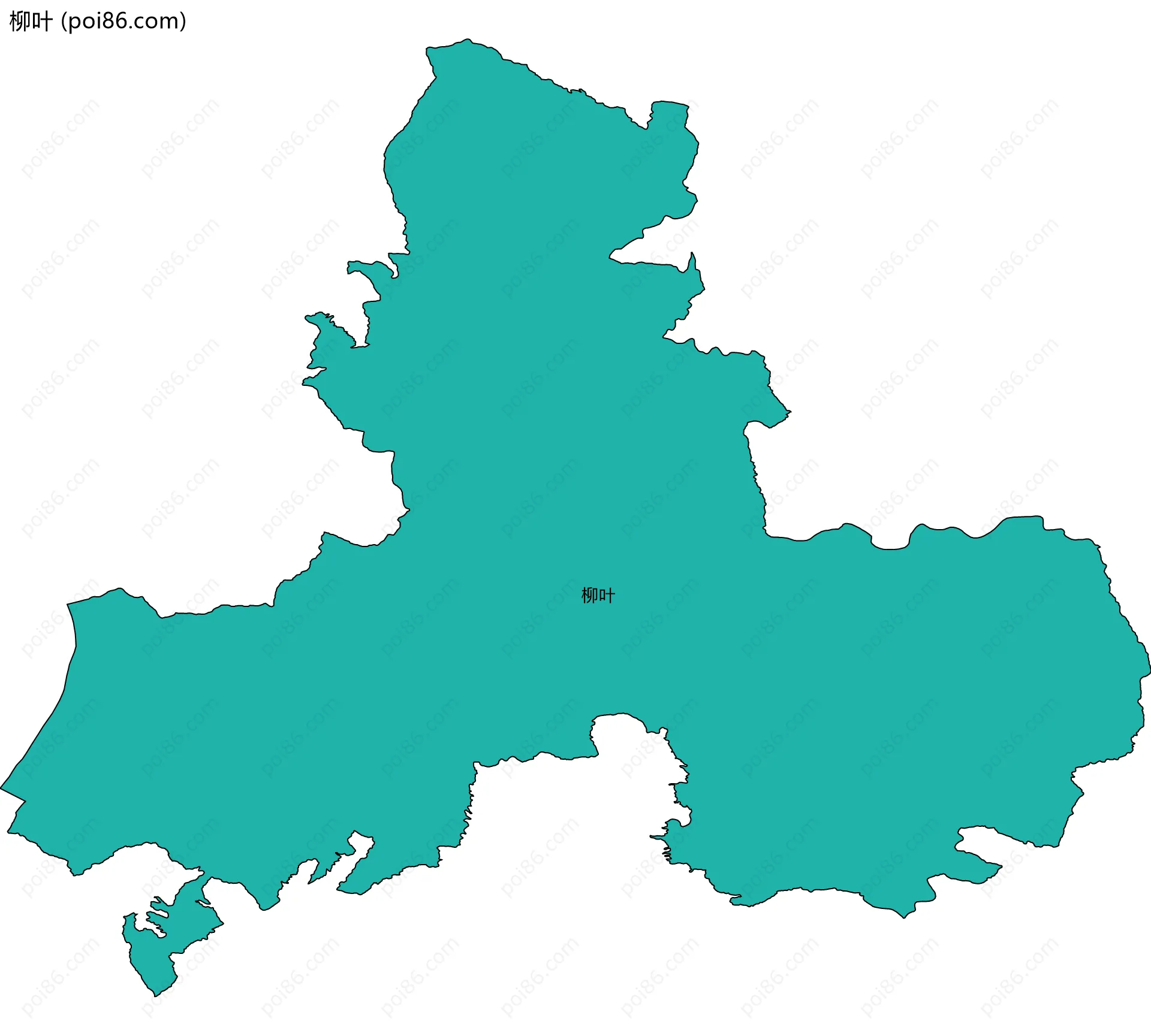 柳叶边界地图