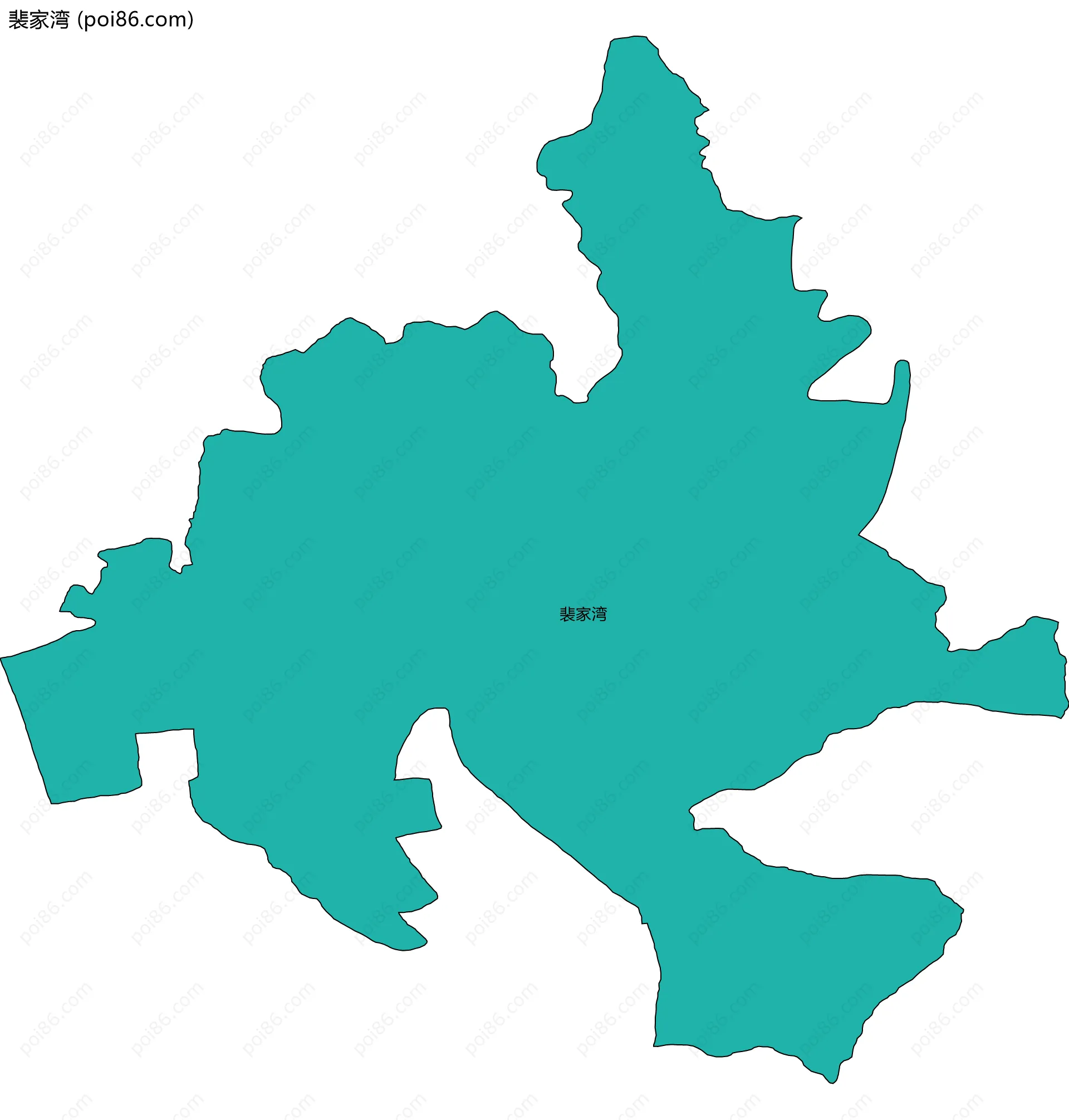 裴家湾边界地图