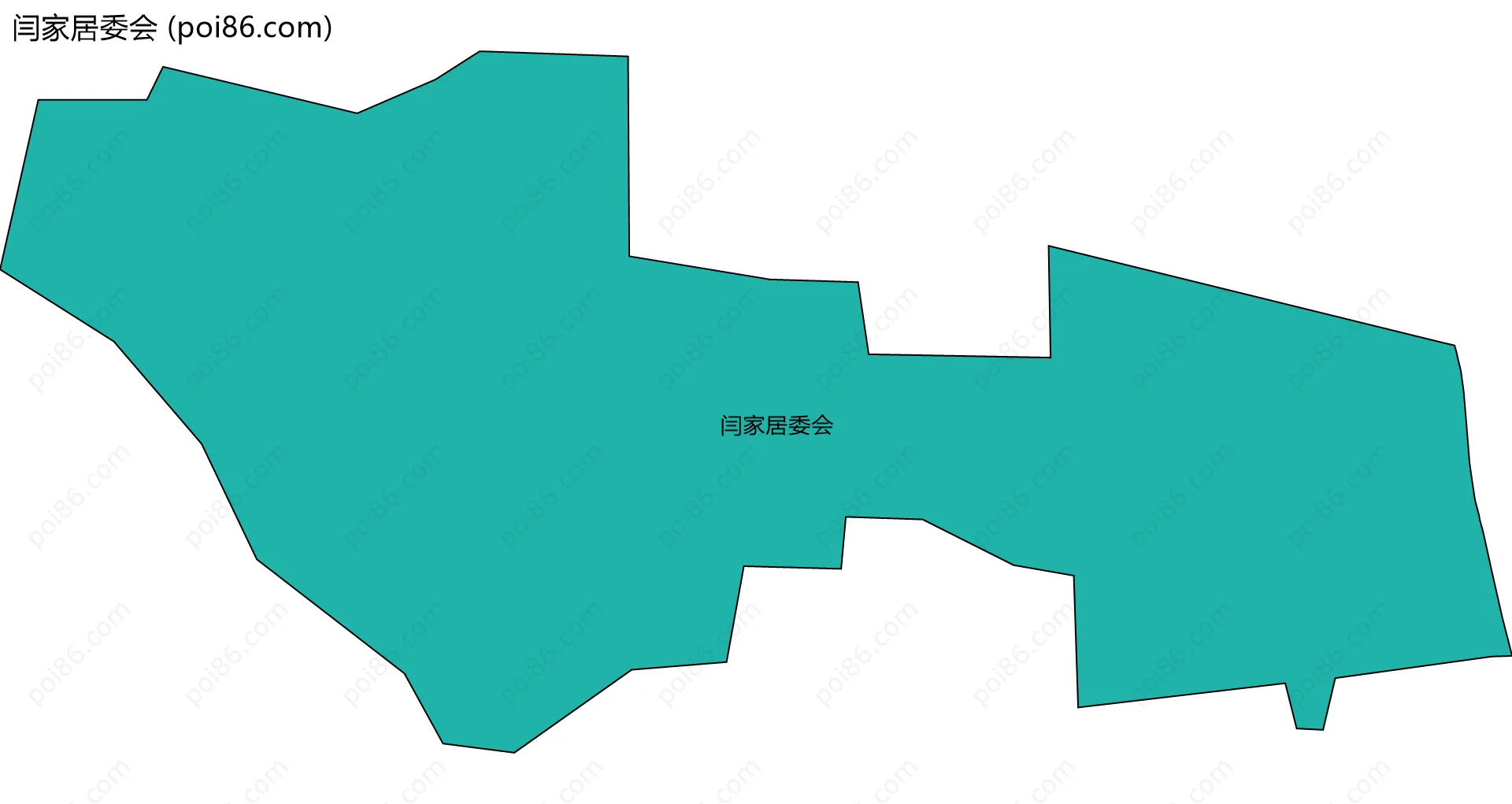 闫家居委会边界地图