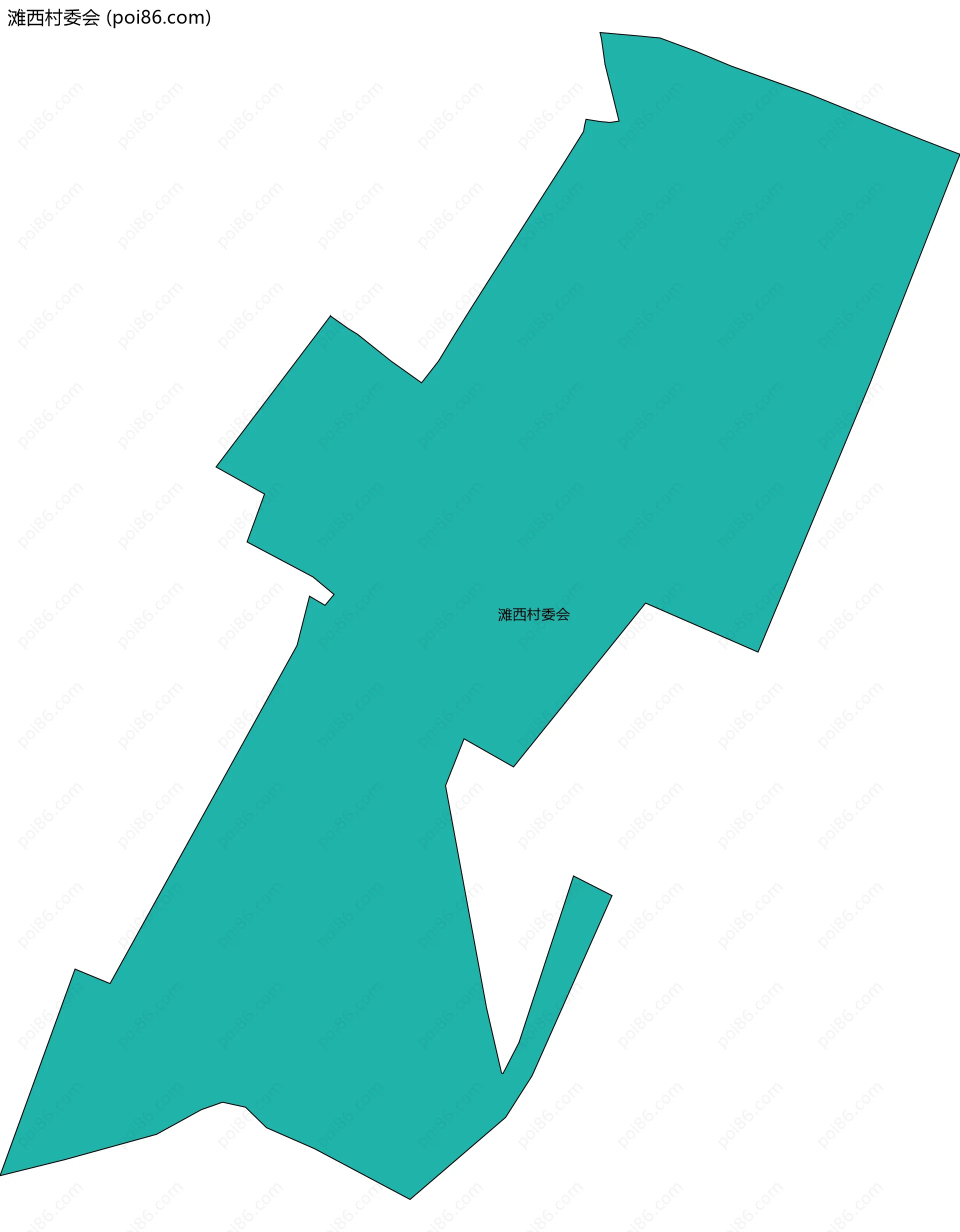 滩西村委会边界地图