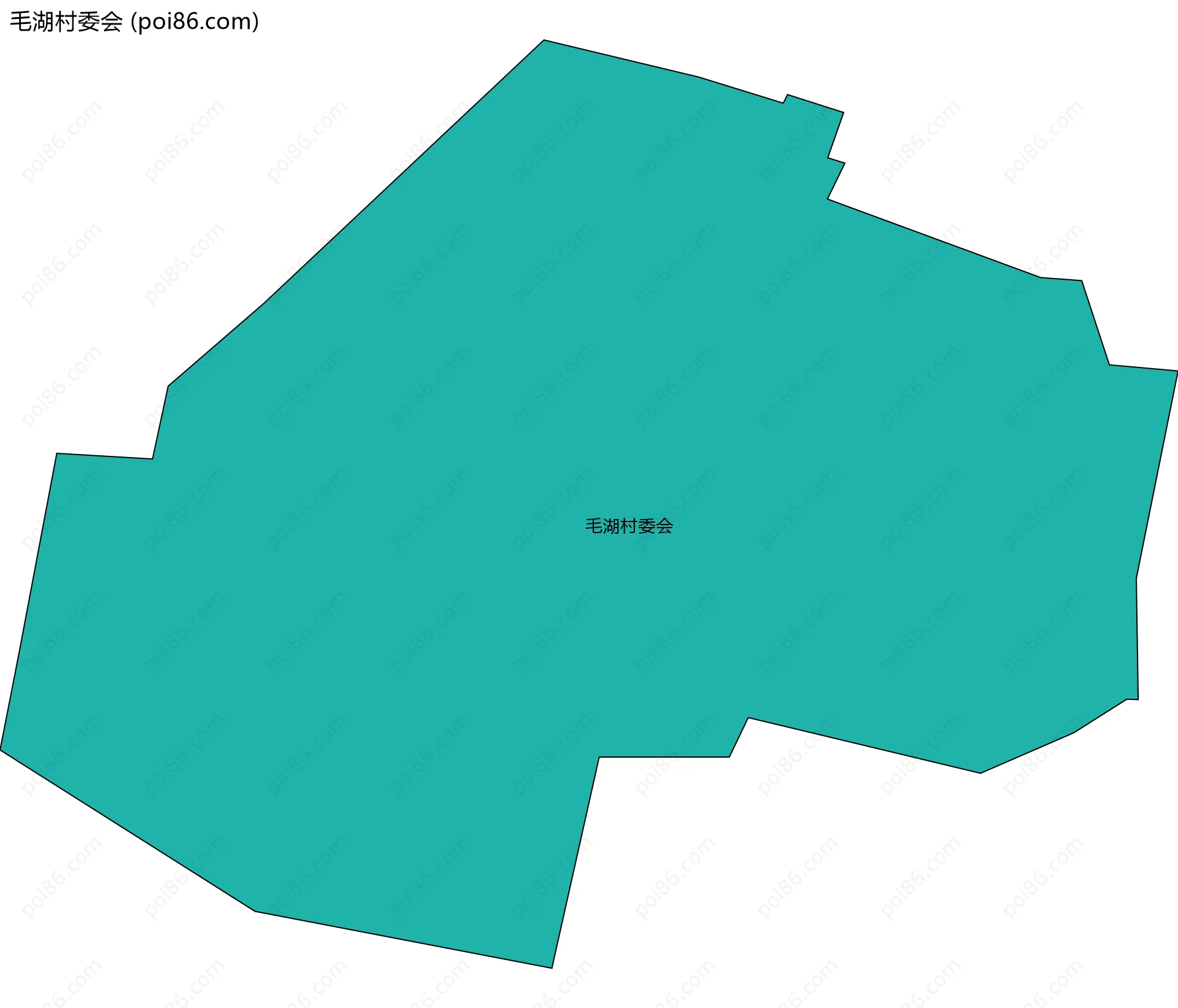 毛湖村委会边界地图