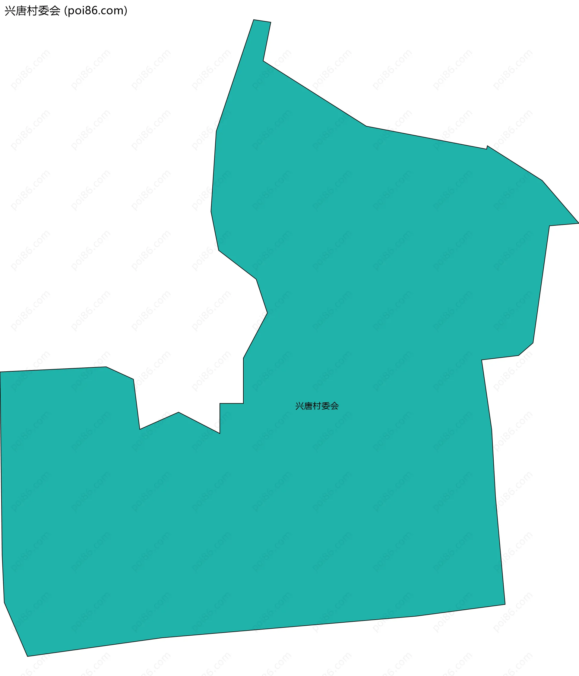 兴唐村委会边界地图