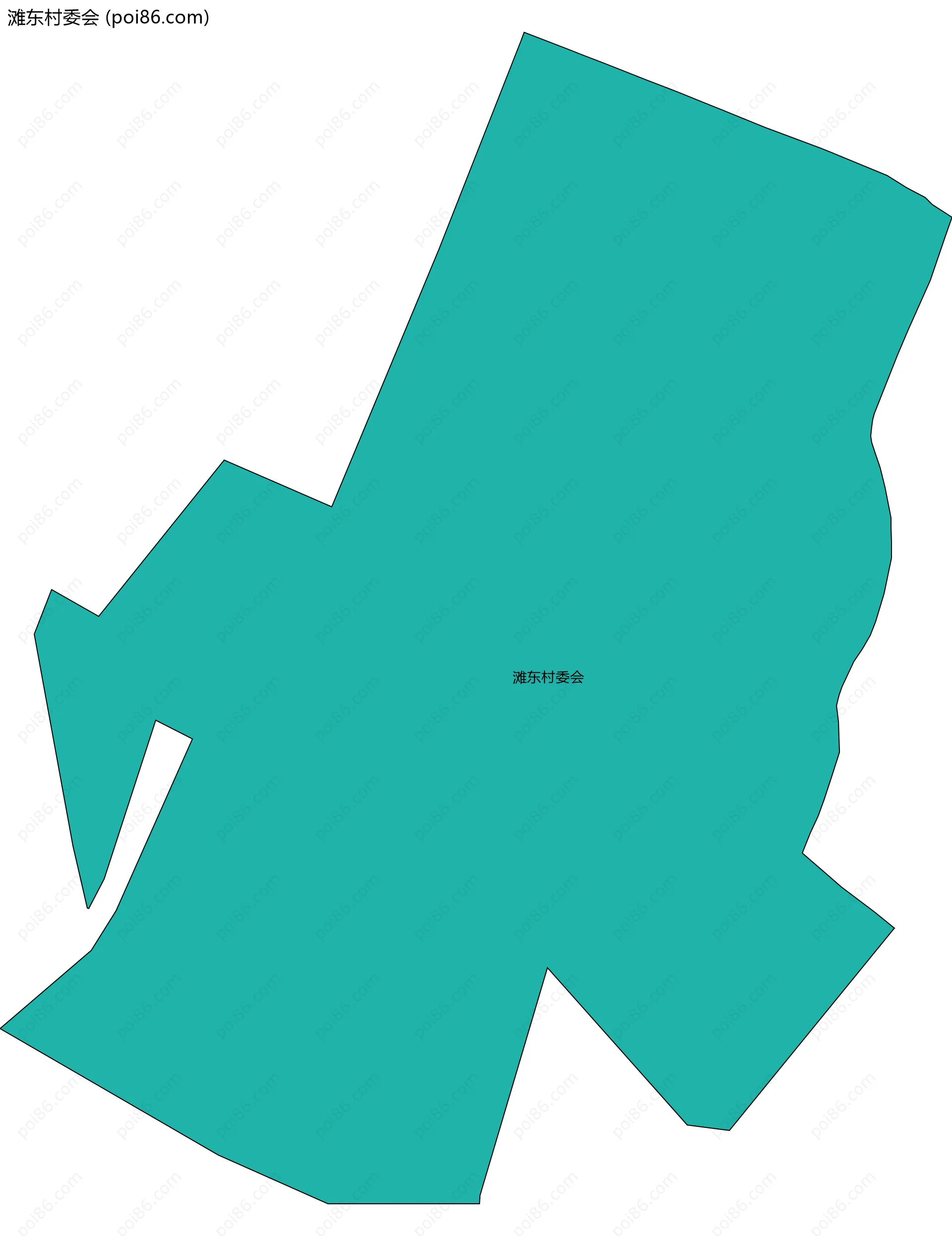 滩东村委会边界地图