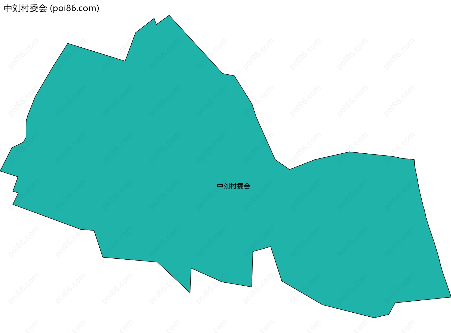 中刘村委会边界地图