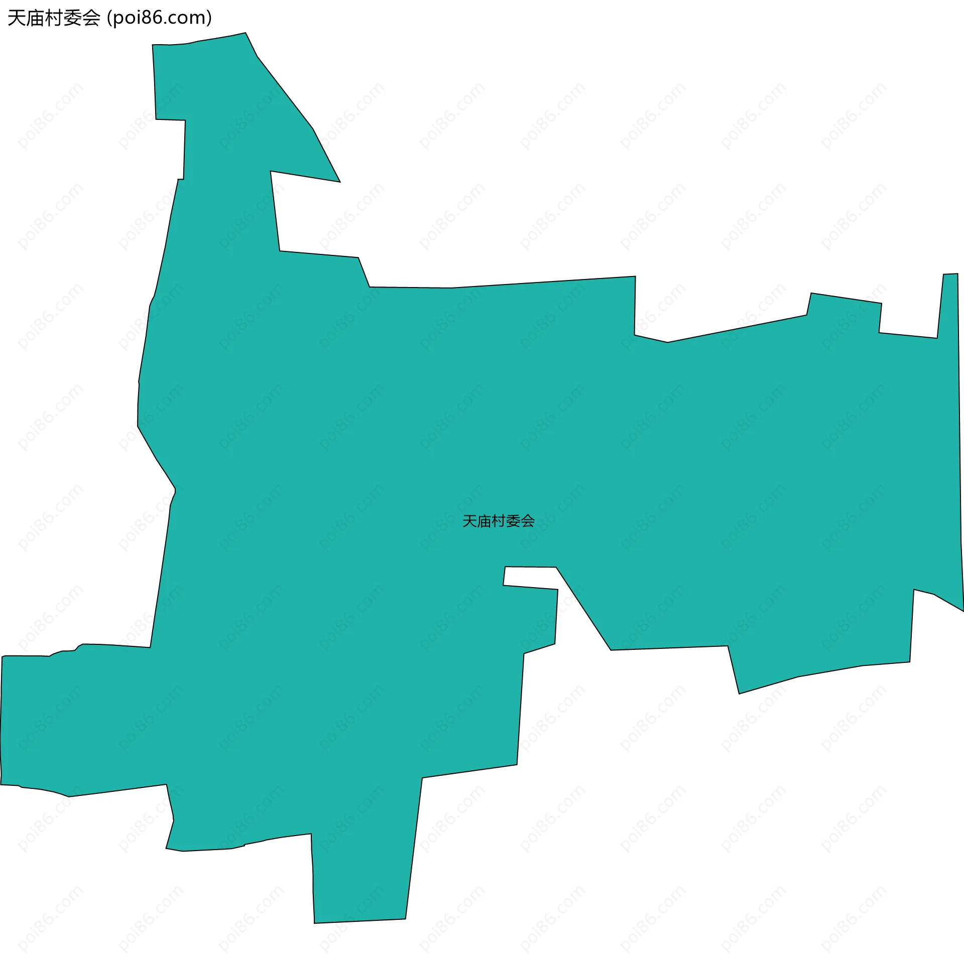 天庙村委会边界地图