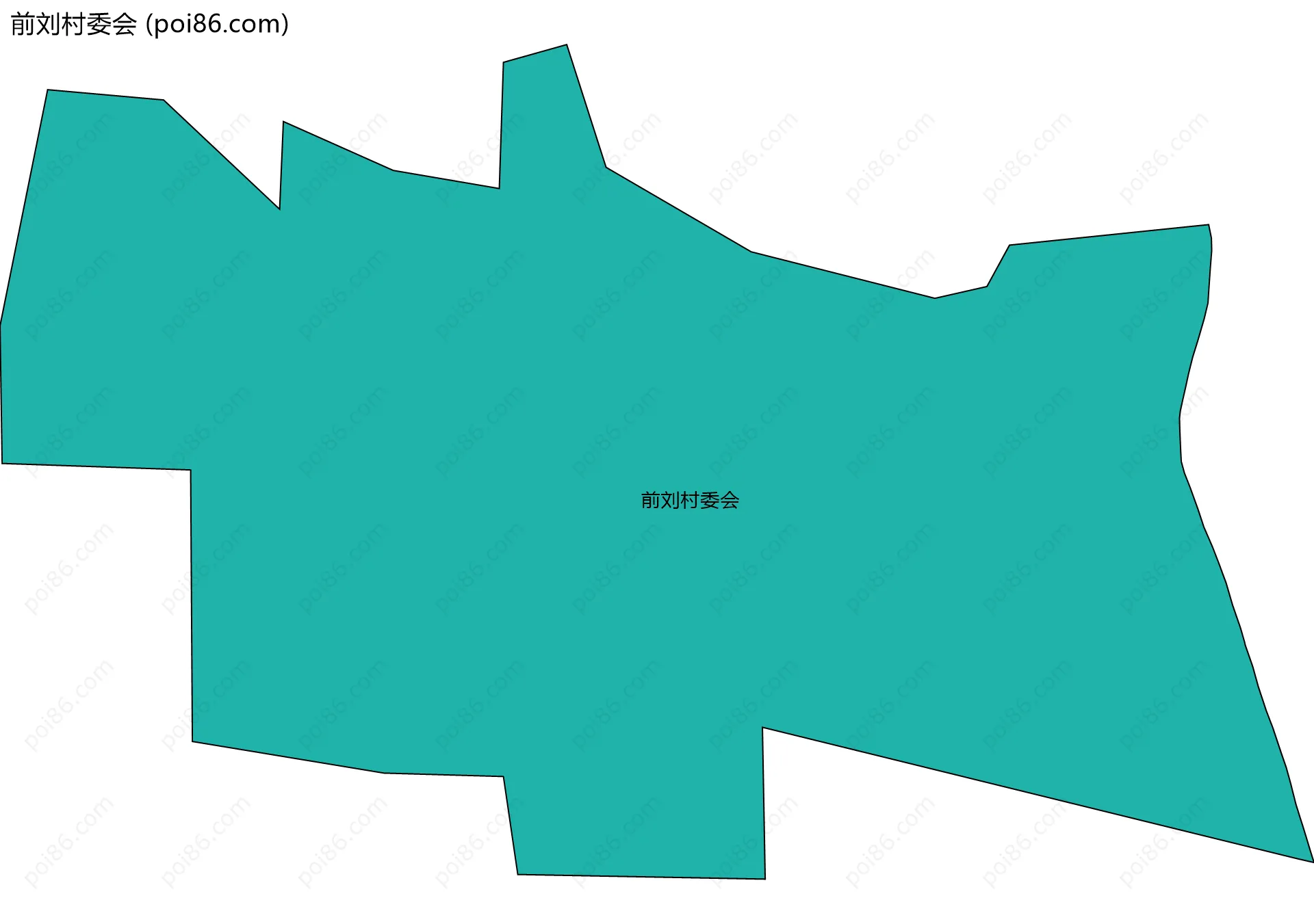 前刘村委会边界地图