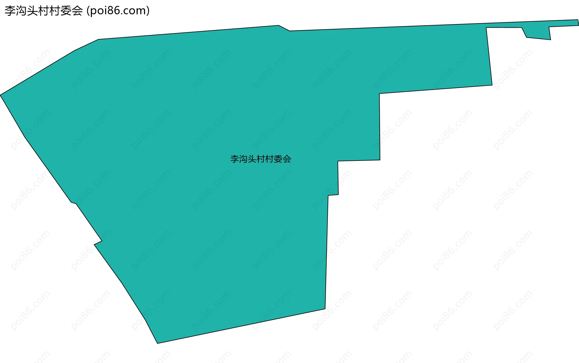 李沟头村村委会边界地图