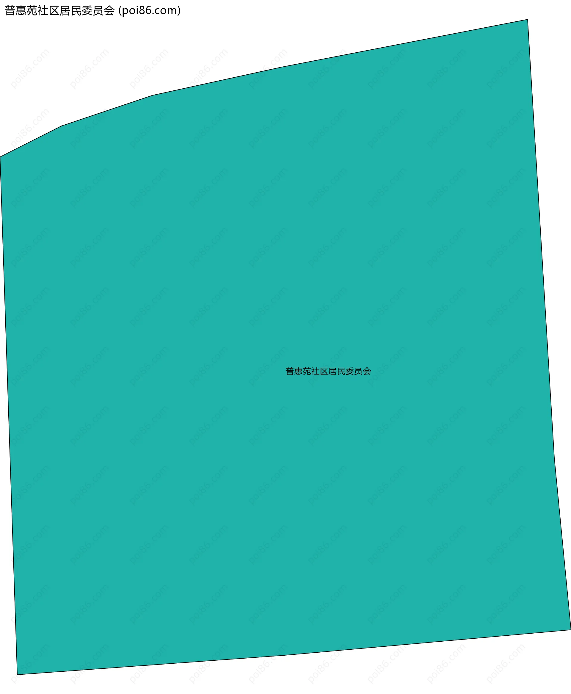 普惠苑社区居民委员会边界地图