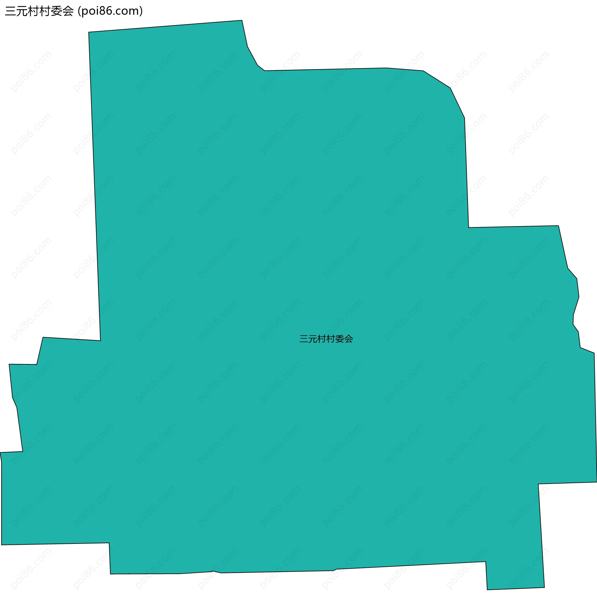 三元村村委会边界地图