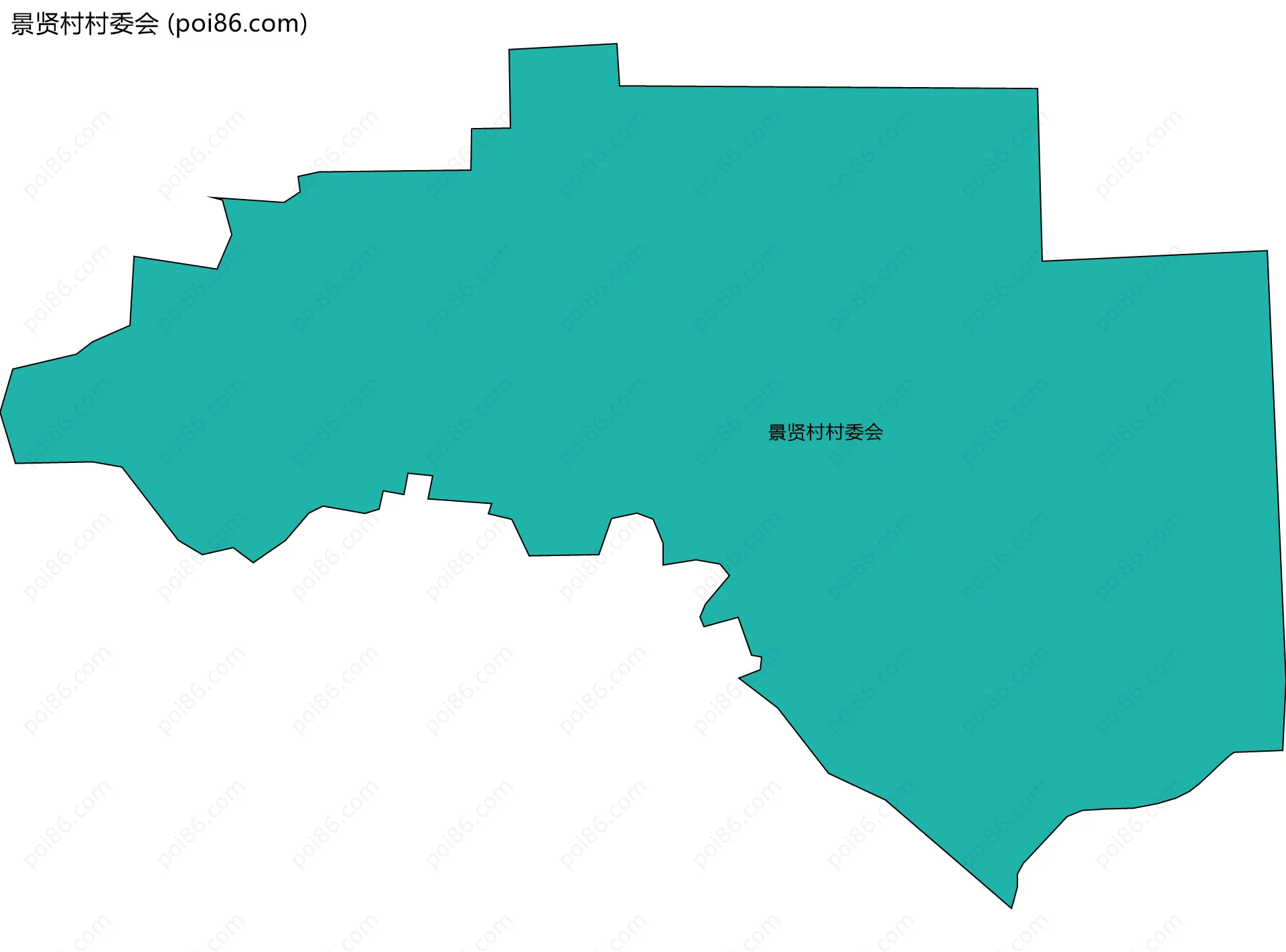 景贤村村委会边界地图