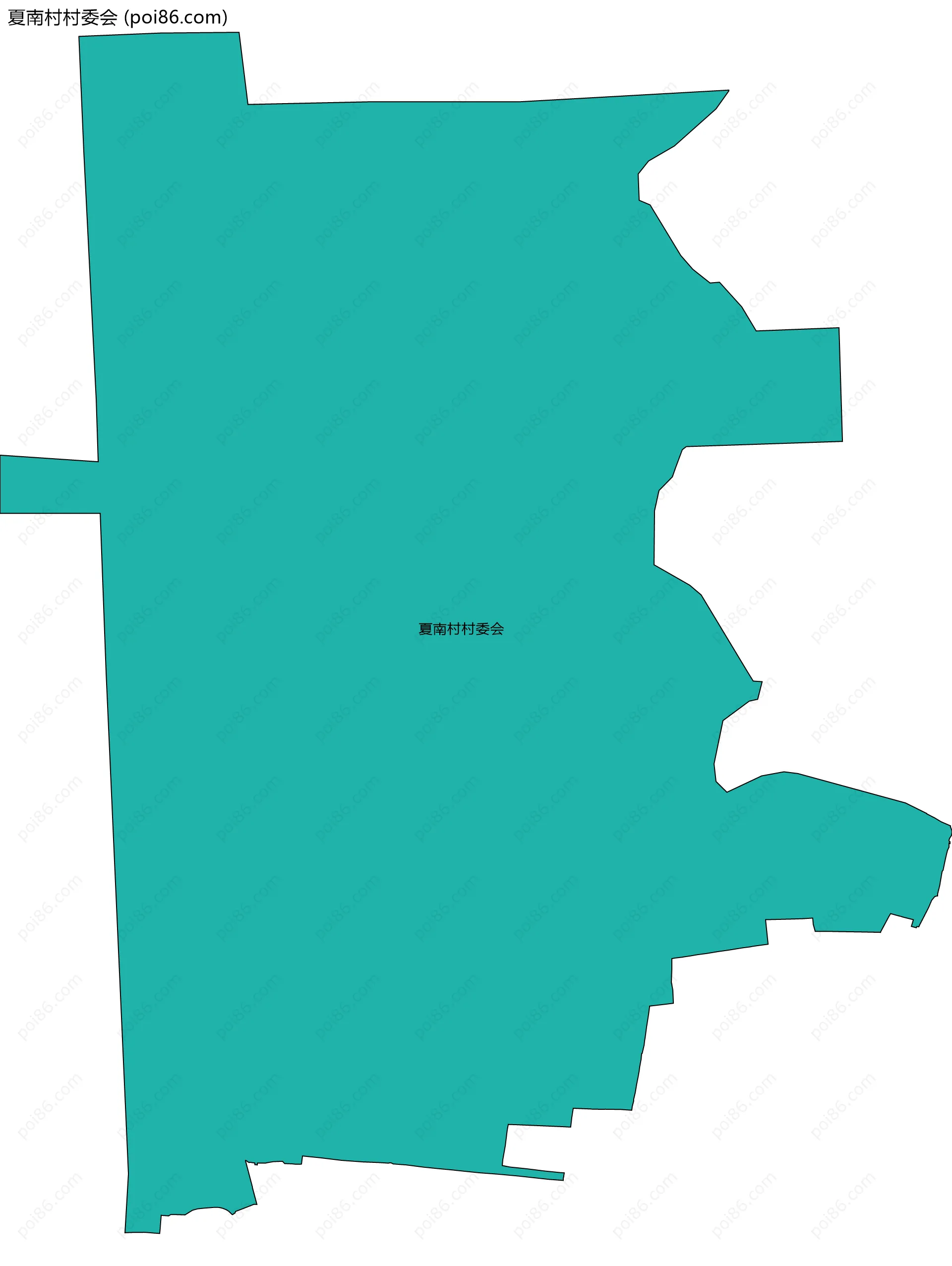 夏南村村委会边界地图