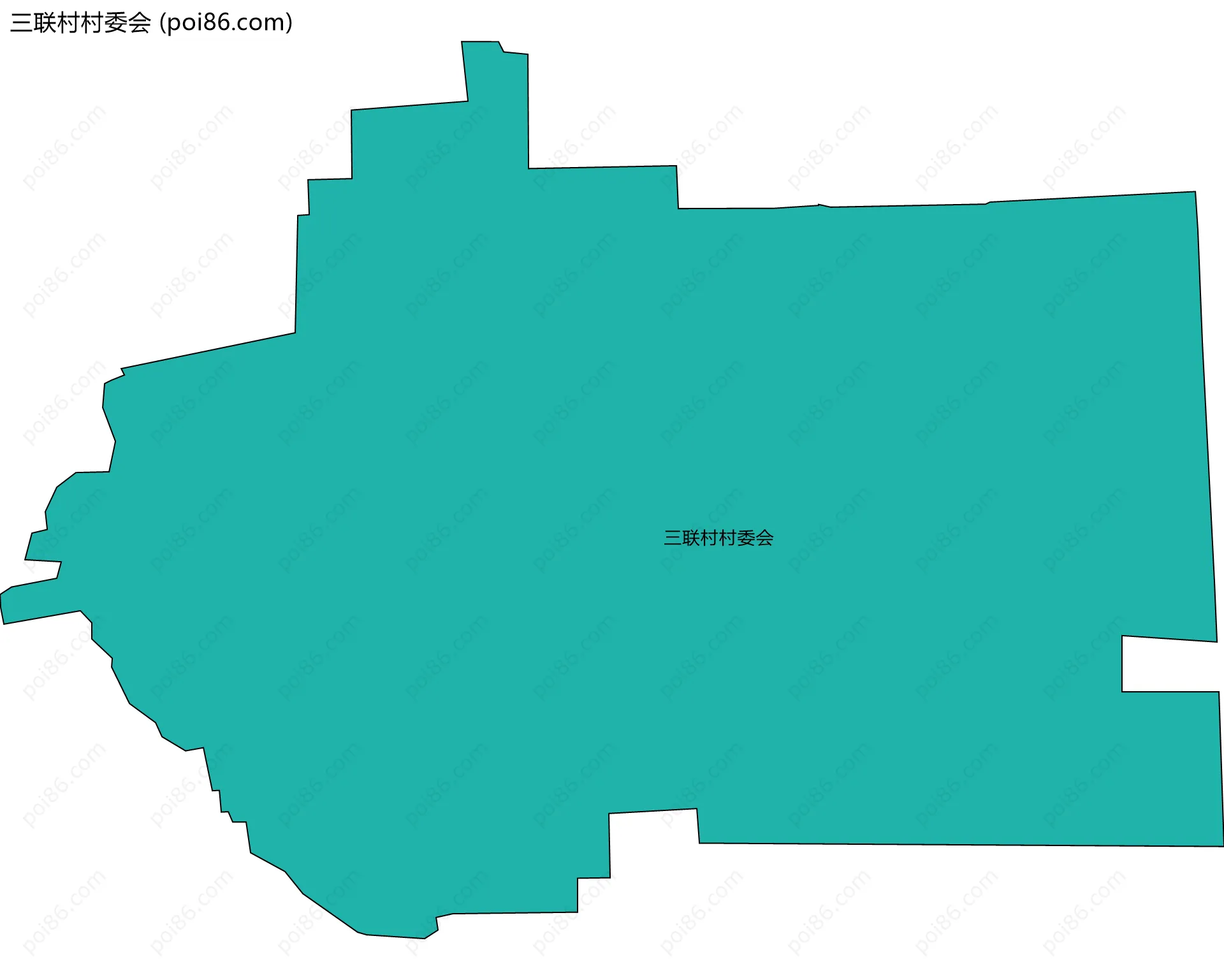 三联村村委会边界地图