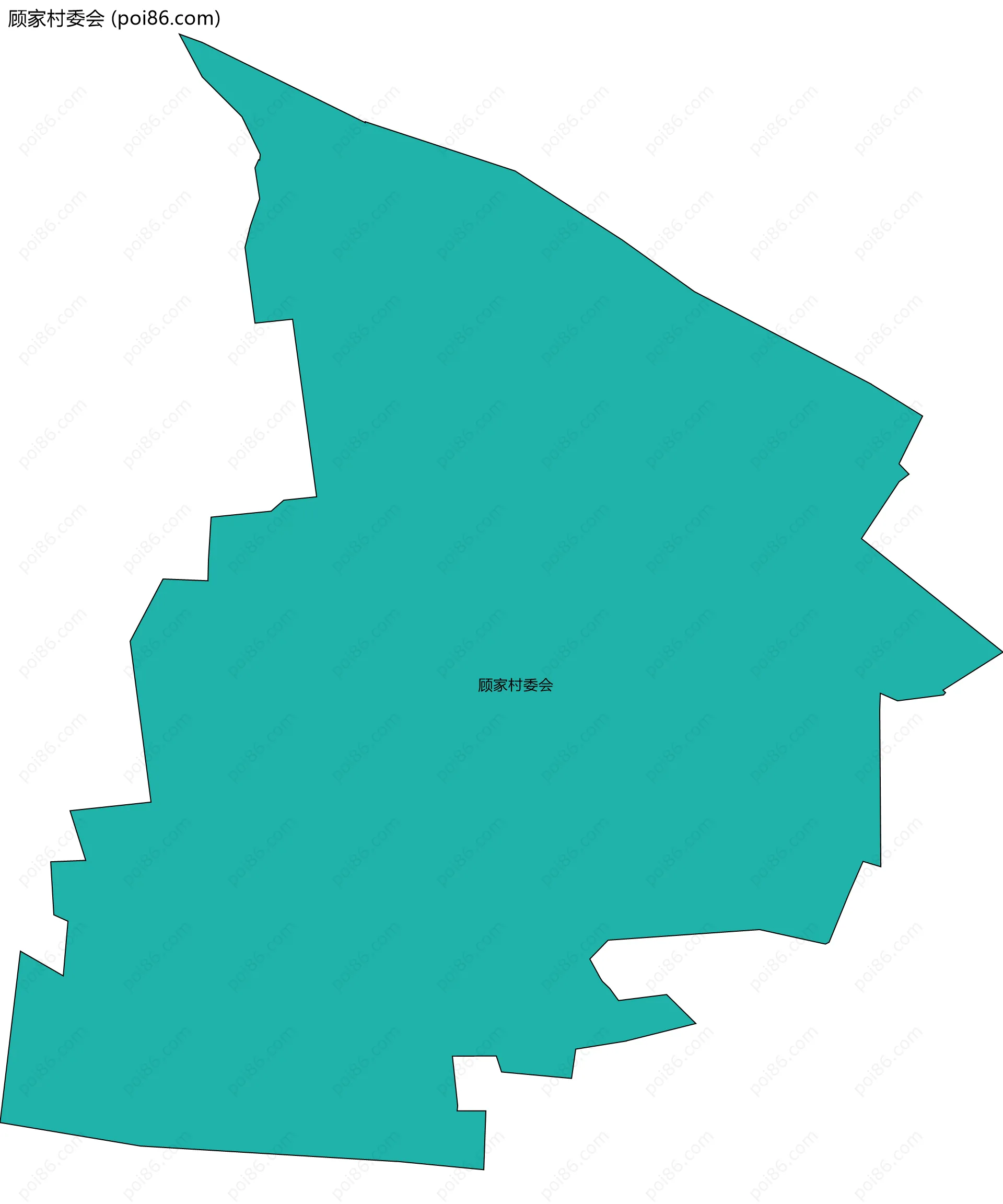 顾家村委会边界地图
