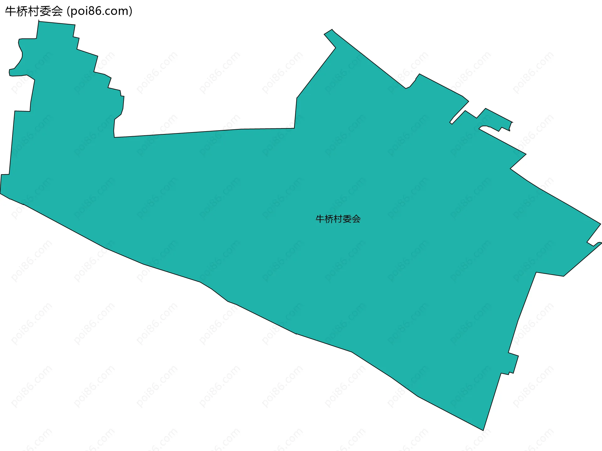牛桥村委会边界地图