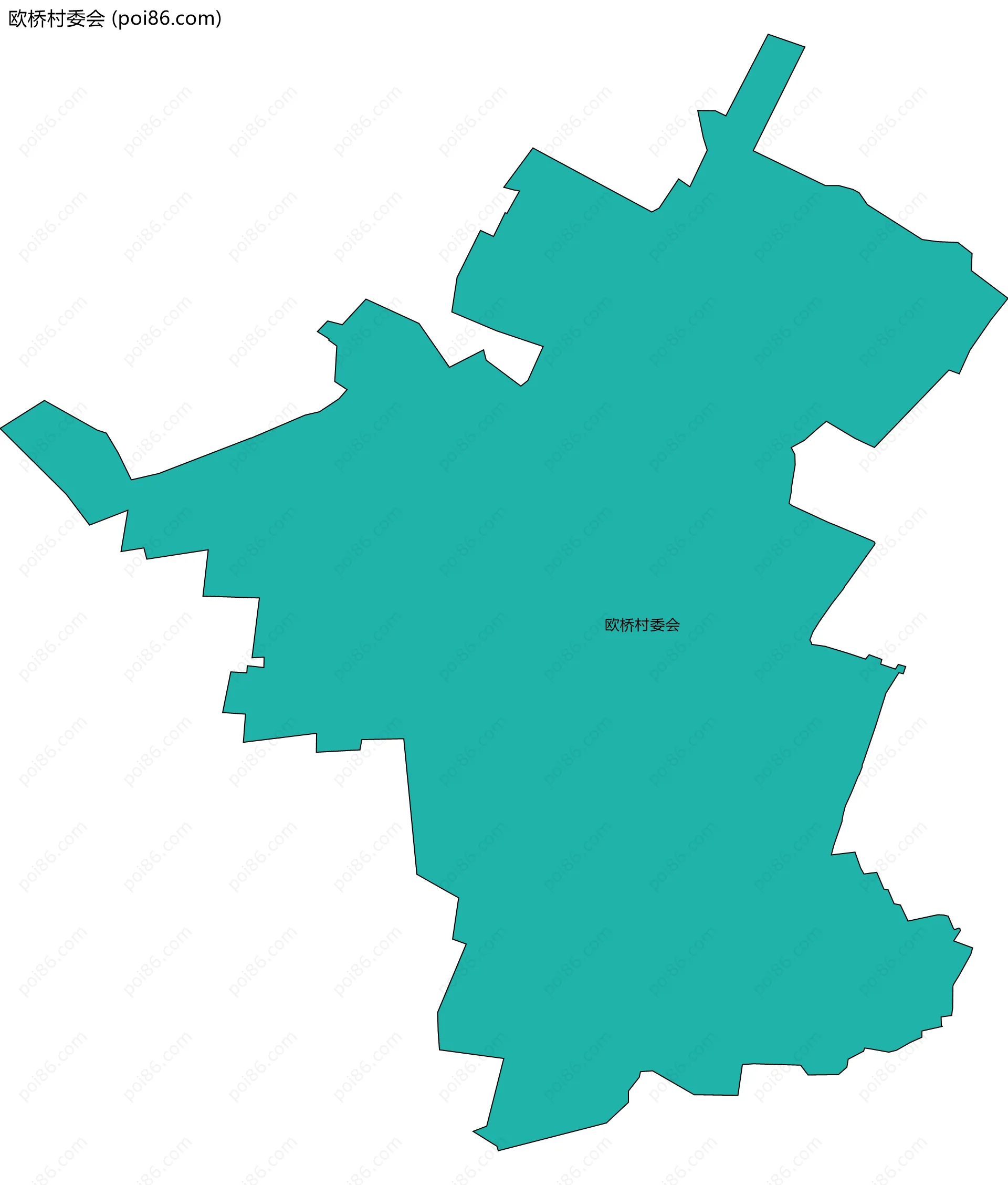欧桥村委会边界地图