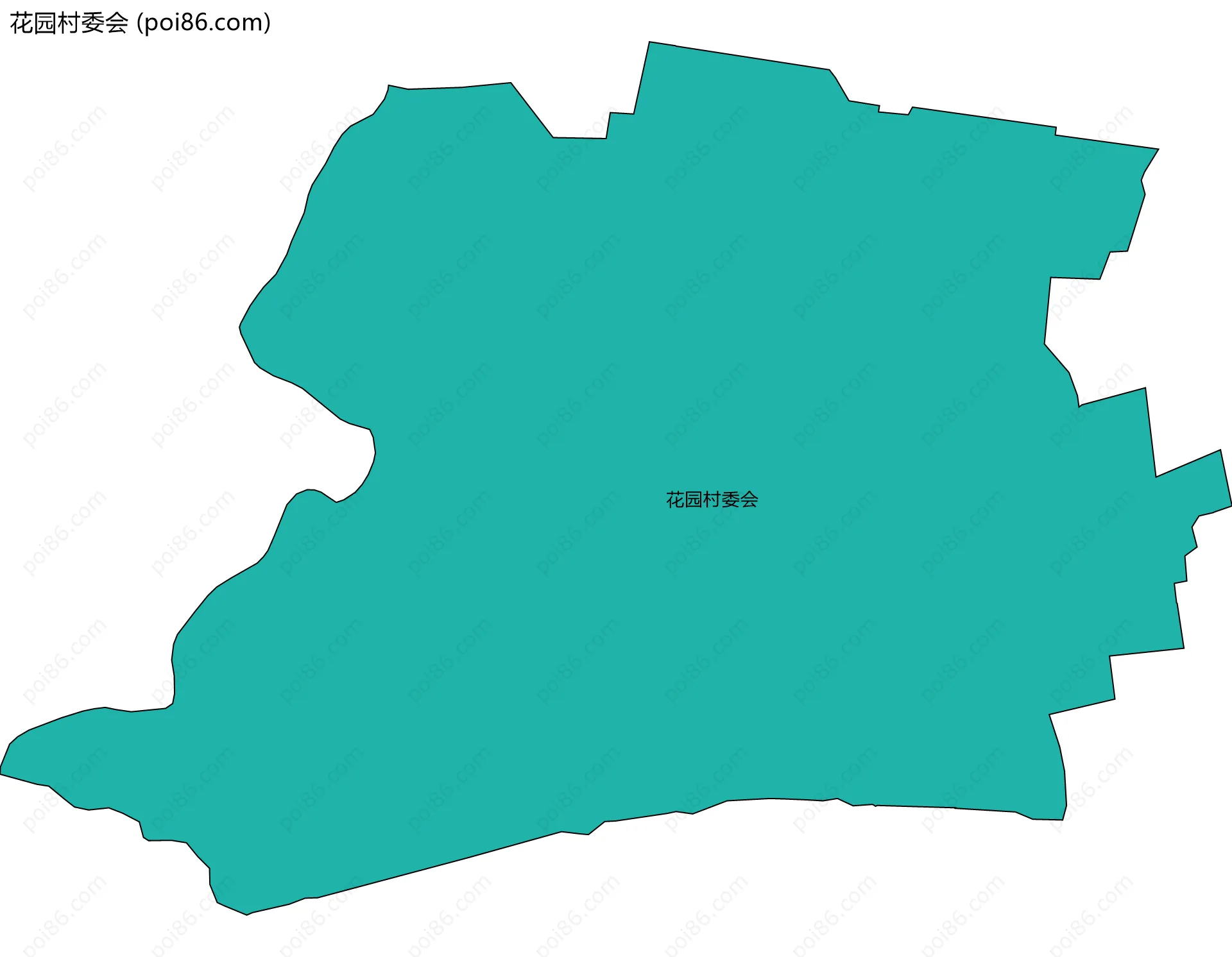 花园村委会边界地图