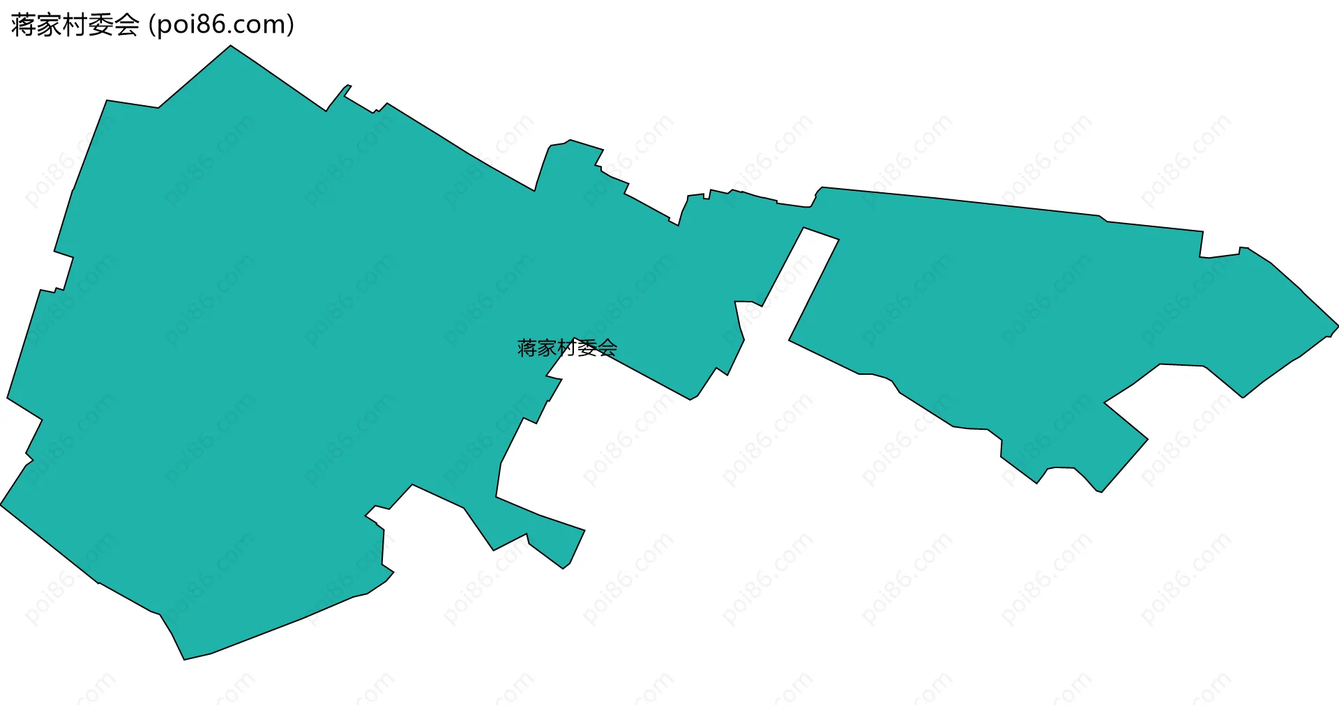 蒋家村委会边界地图