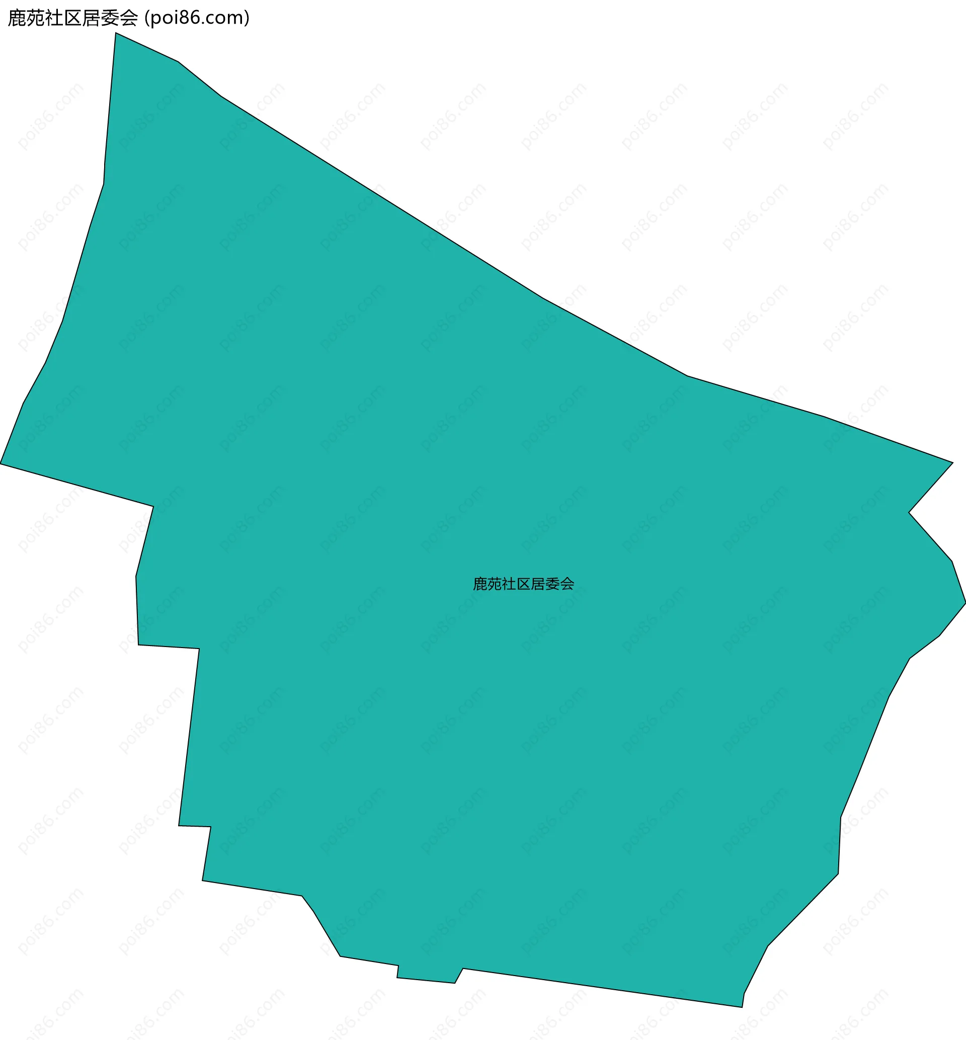 鹿苑社区居委会边界地图