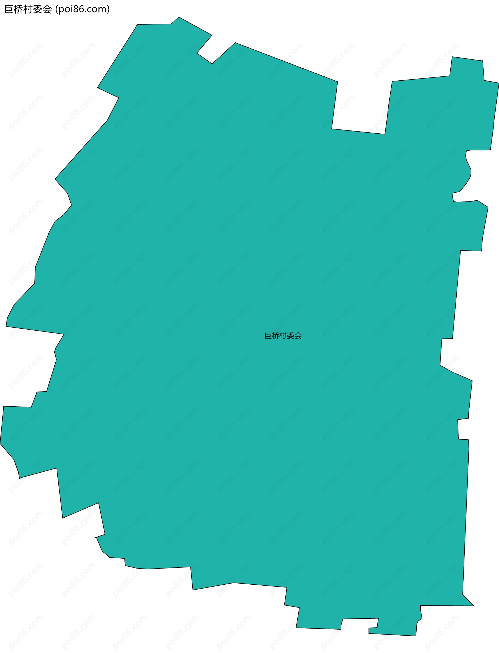 巨桥村委会边界地图