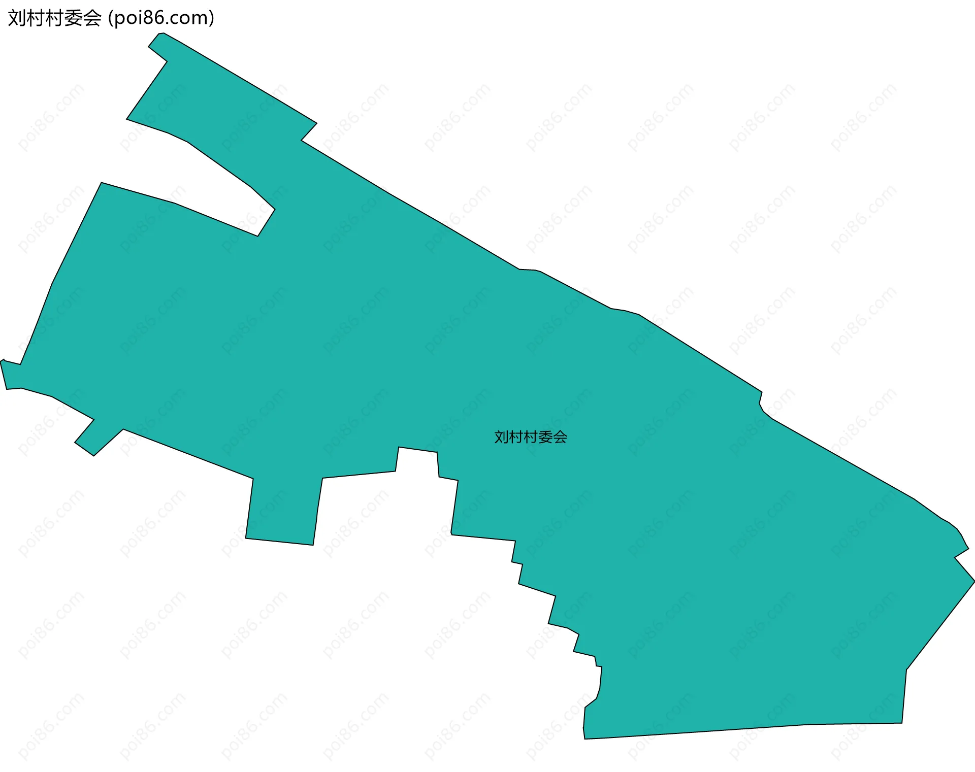 刘村村委会边界地图
