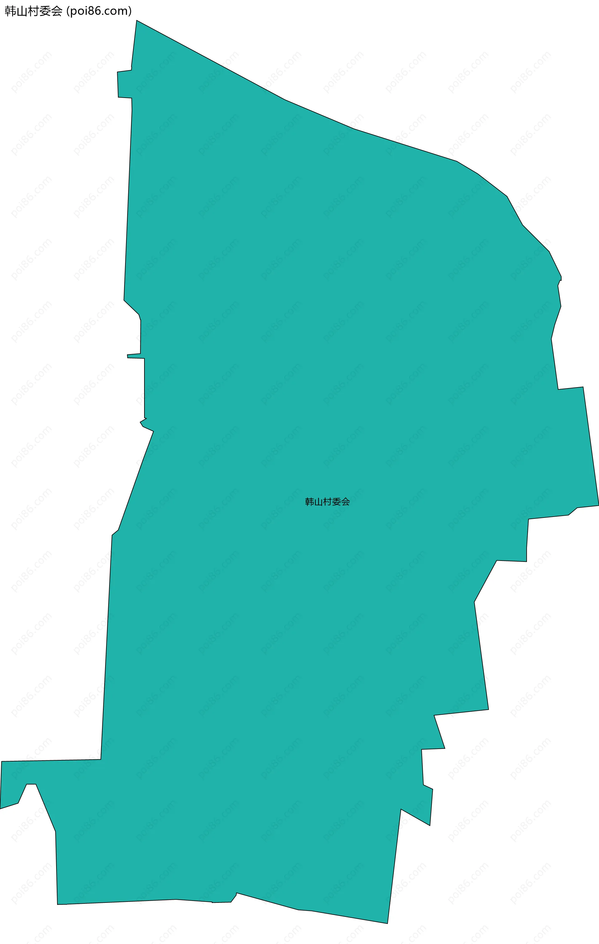 韩山村委会边界地图