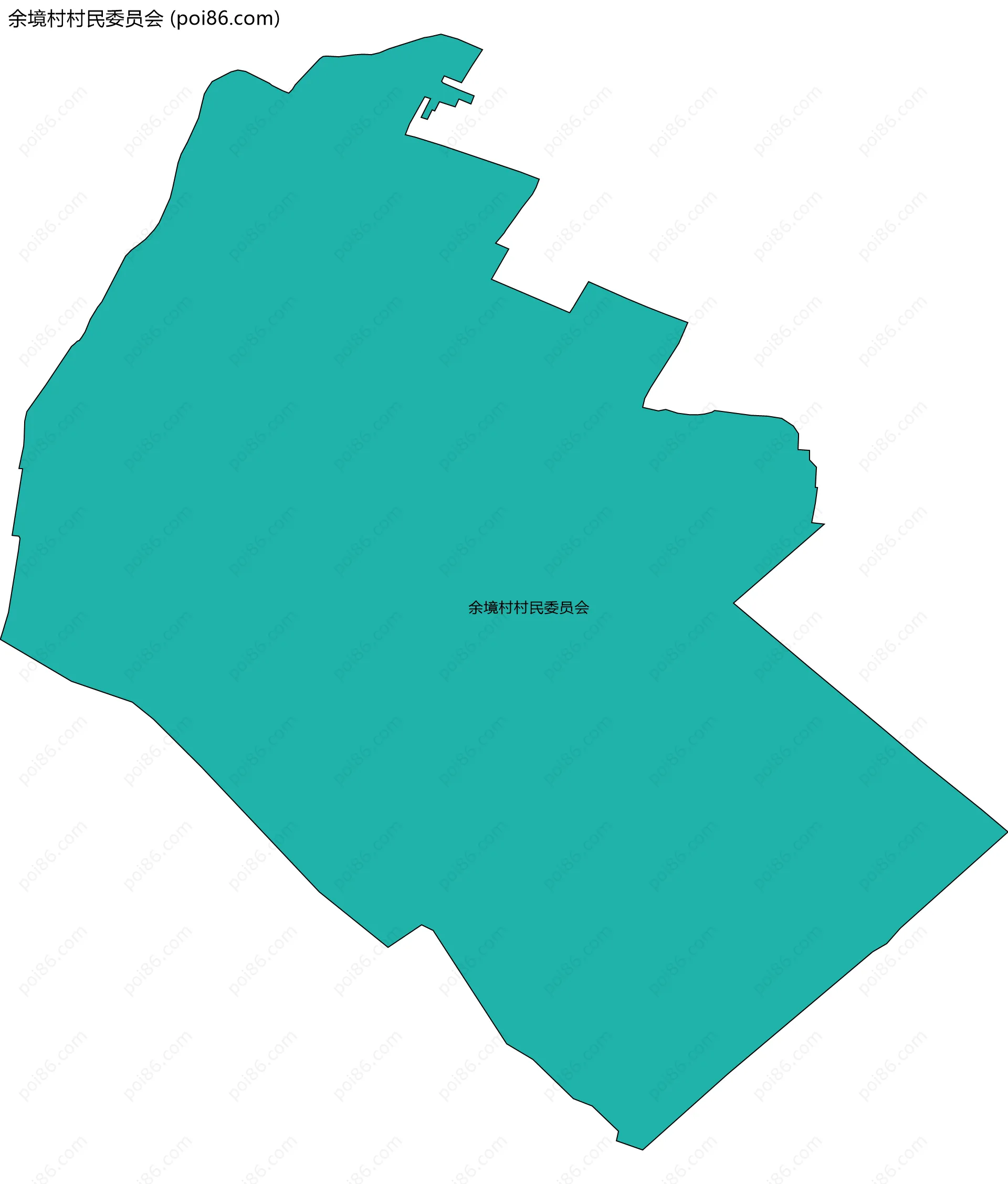 余境村村民委员会边界地图