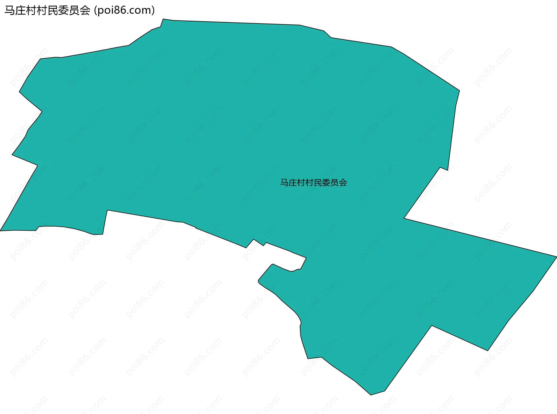 马庄村村民委员会边界地图