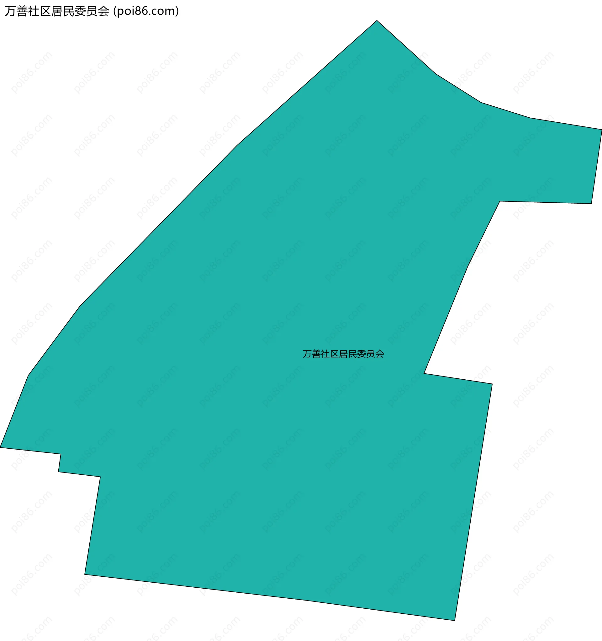 万善社区居民委员会边界地图