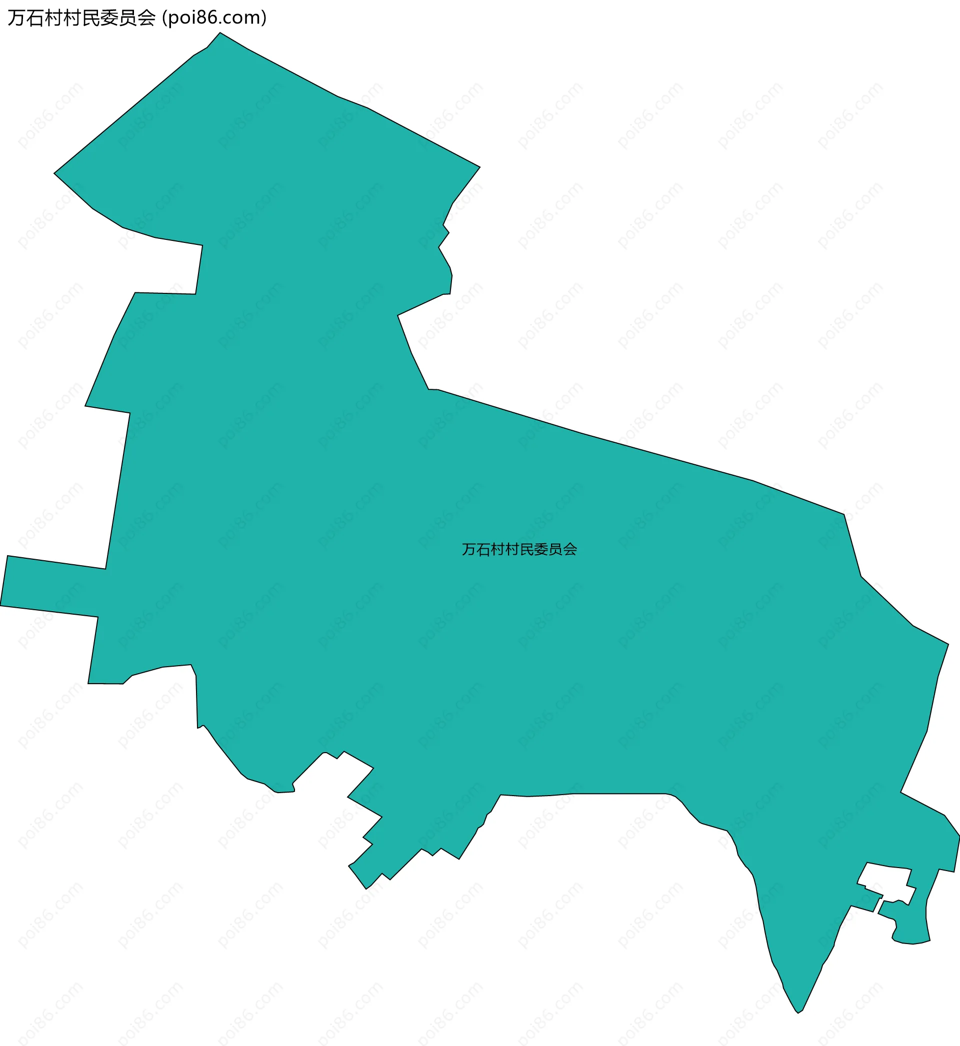 万石村村民委员会边界地图