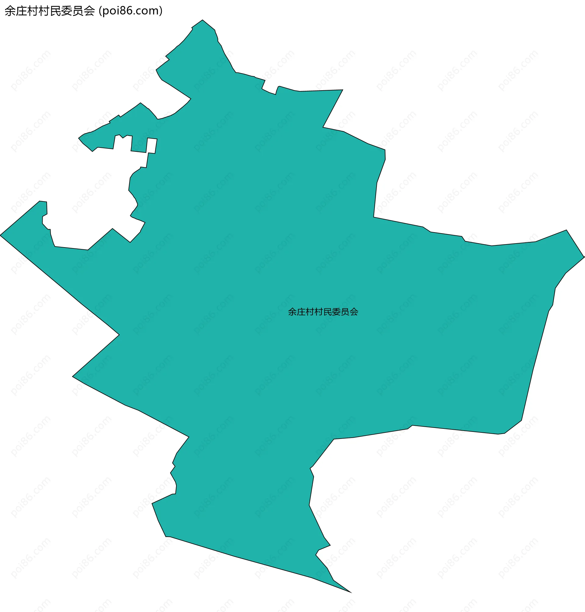 余庄村村民委员会边界地图