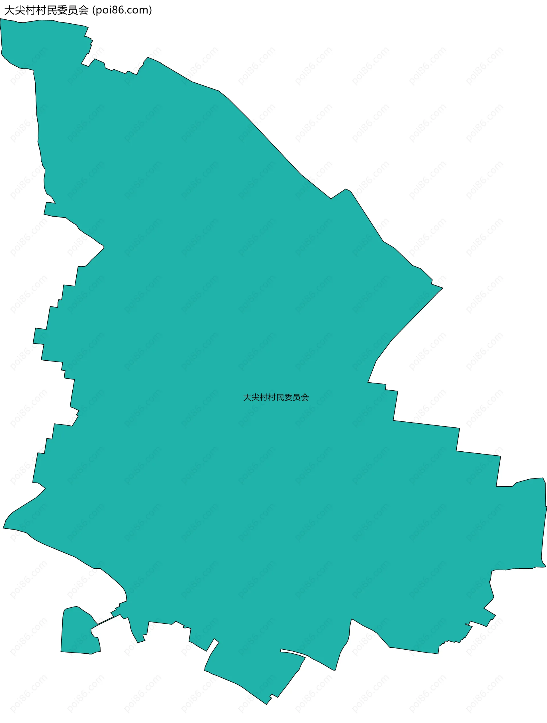 大尖村村民委员会边界地图