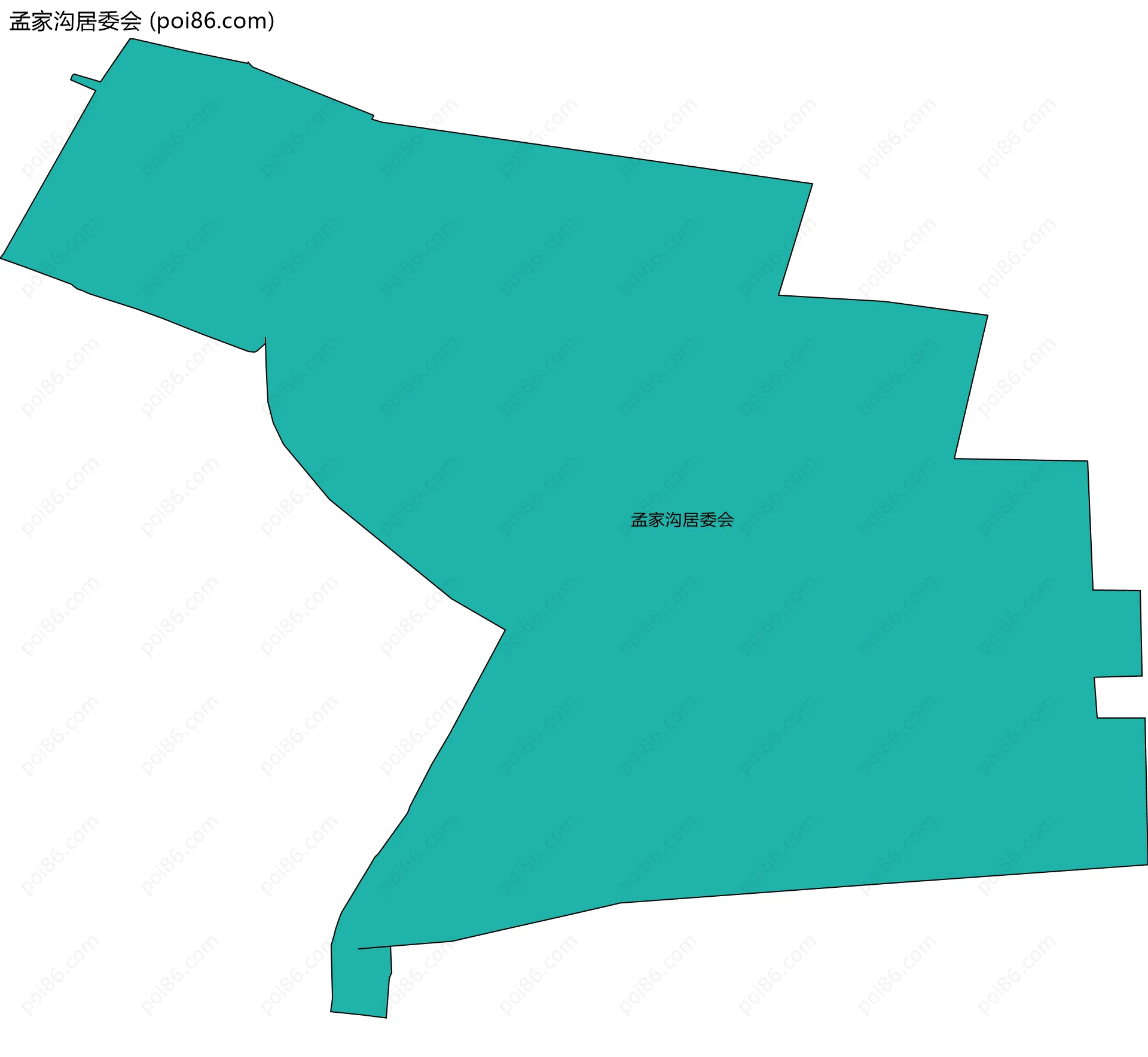 孟家沟居委会边界地图