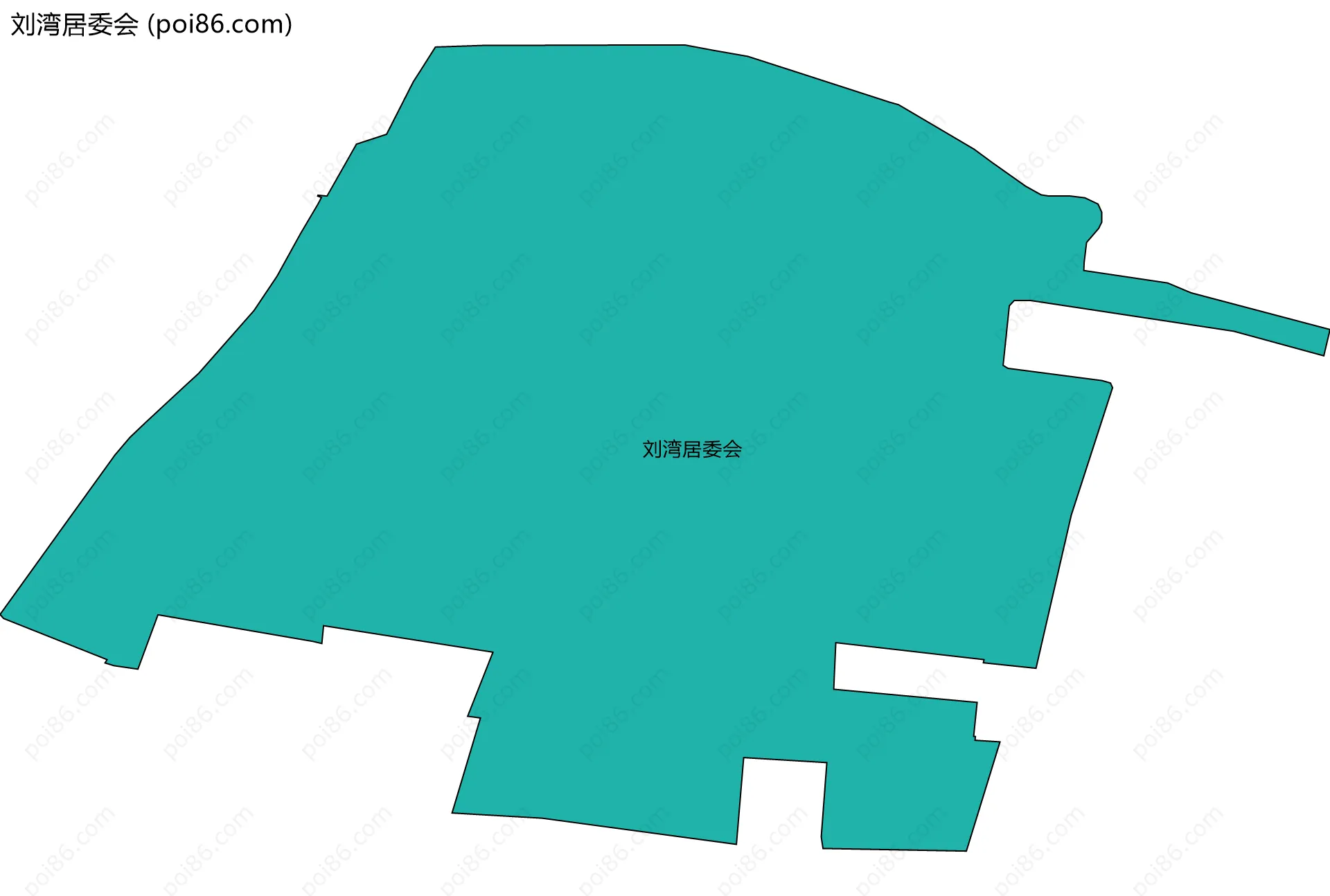 刘湾居委会边界地图