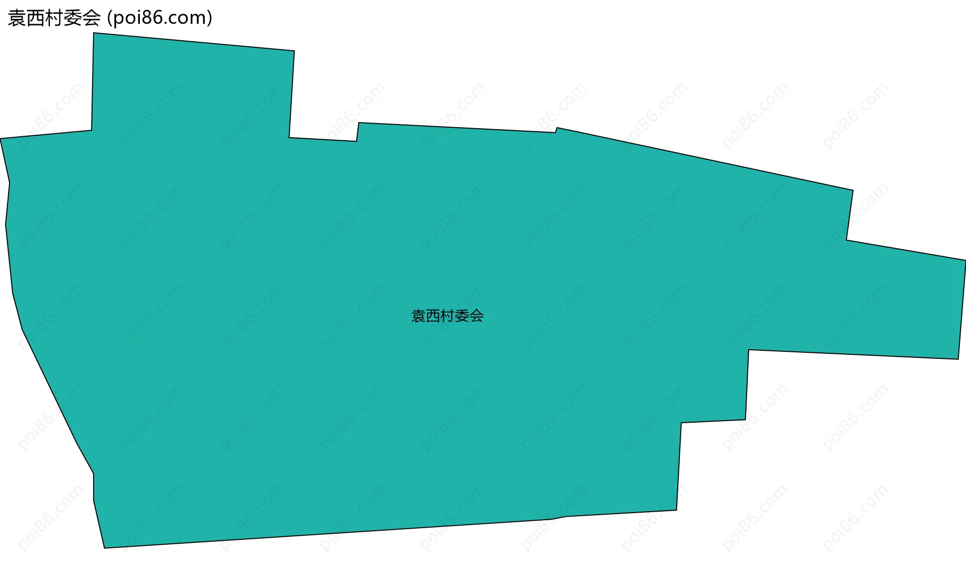 袁西村委会边界地图