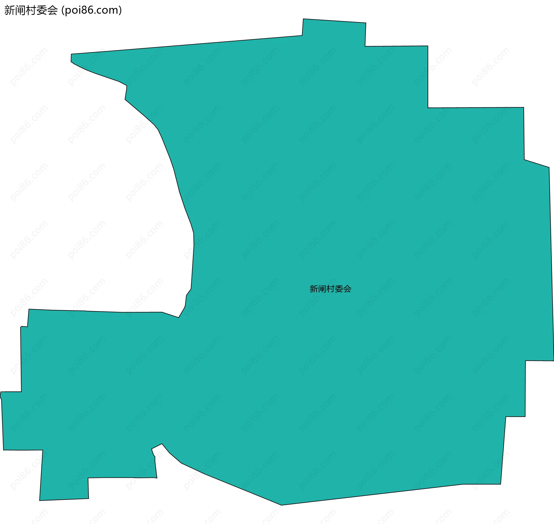 新闸村委会边界地图