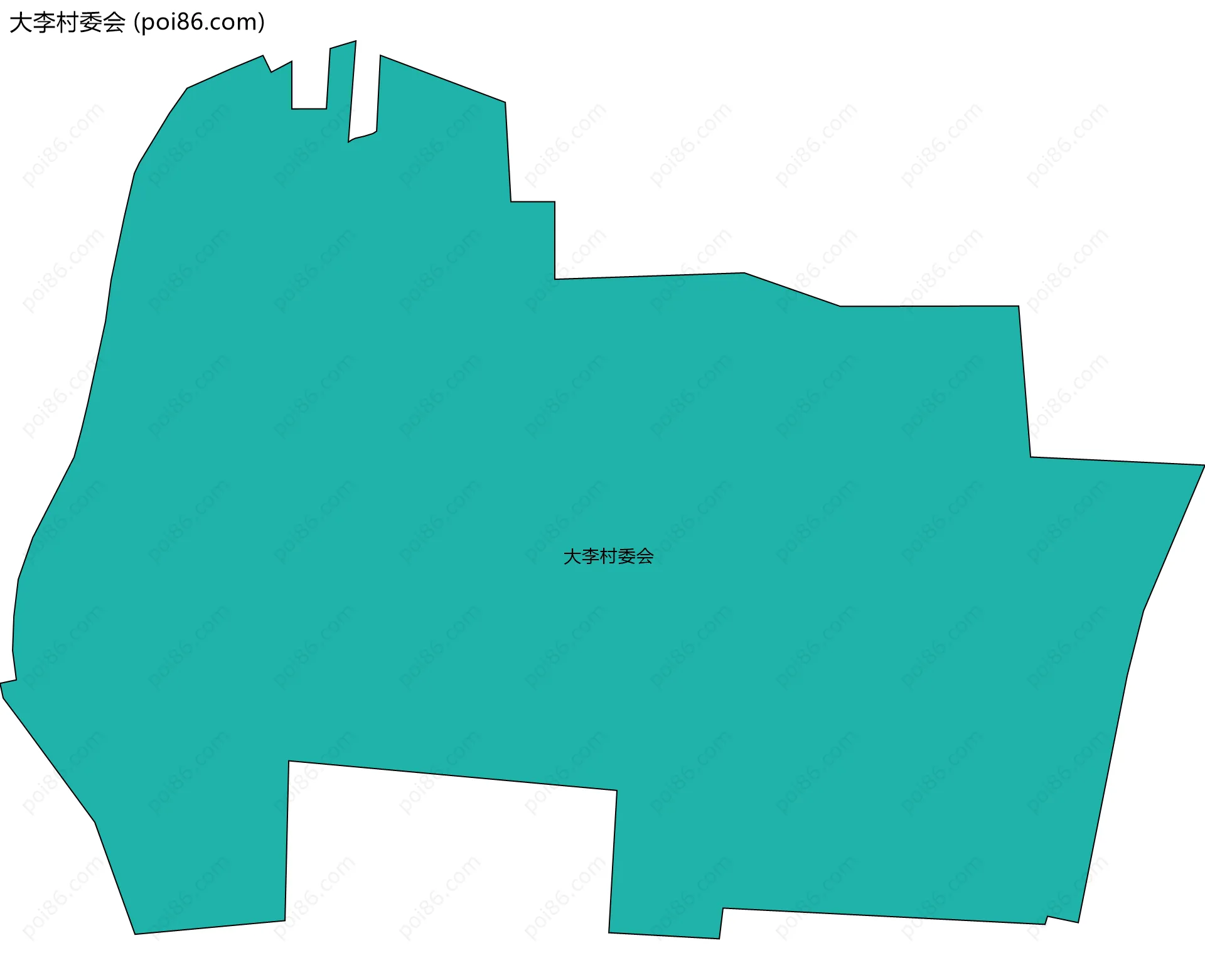 大李村委会边界地图
