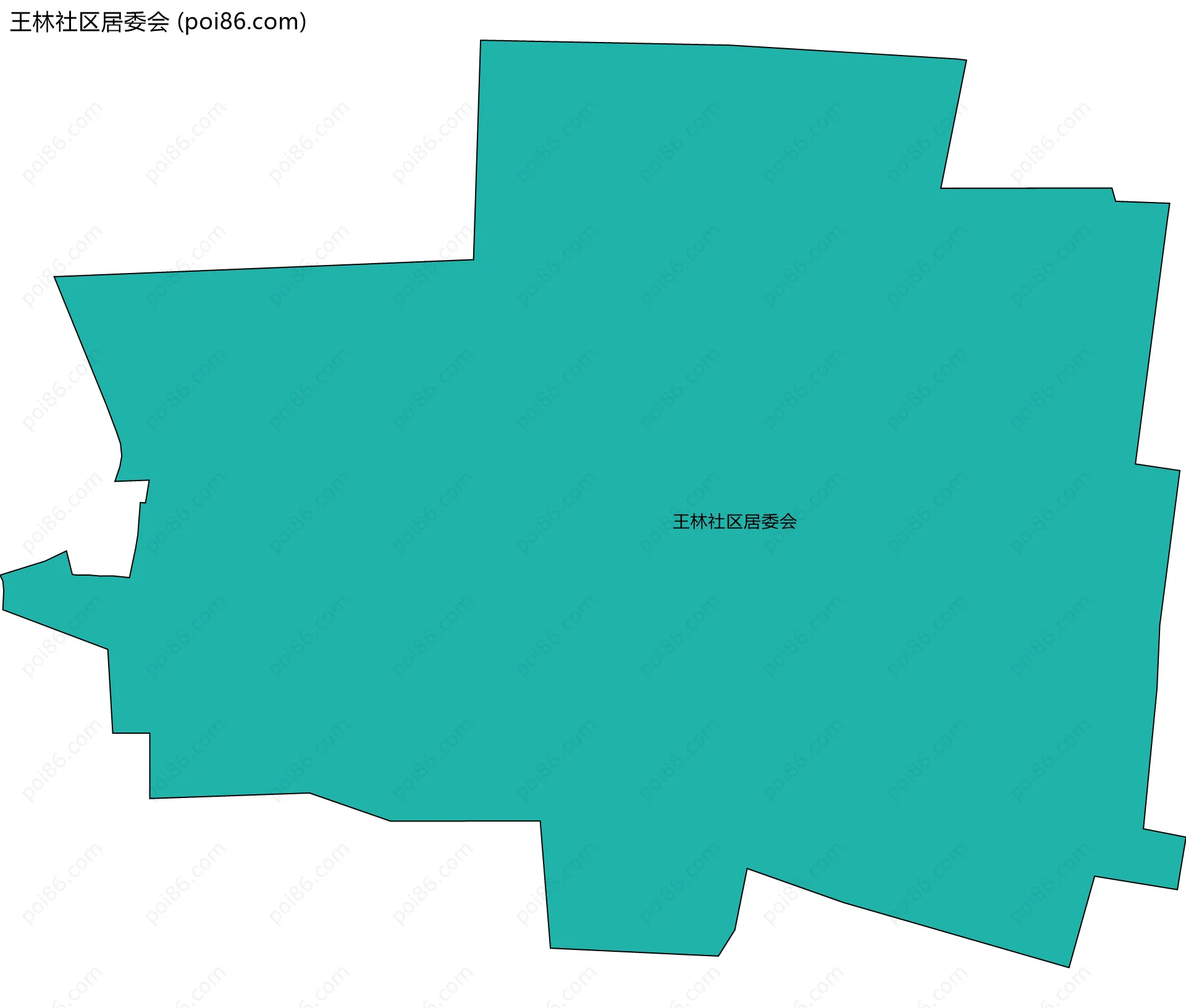 王林社区居委会边界地图