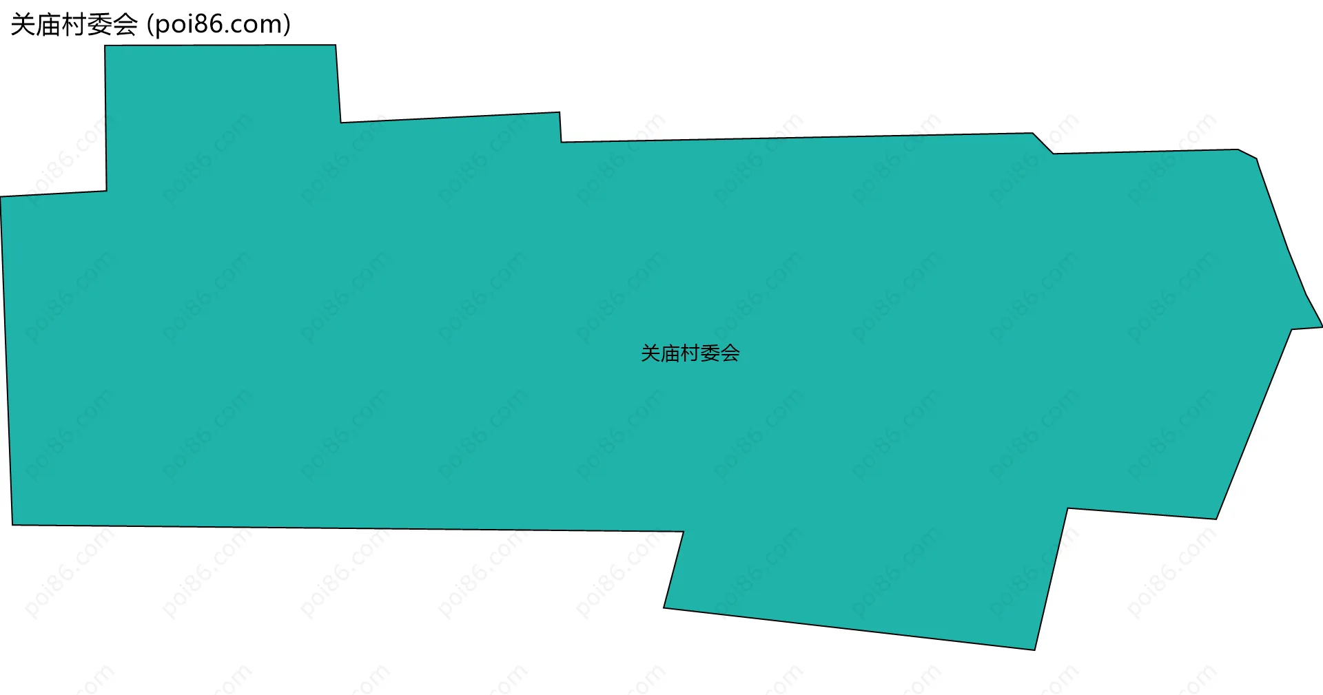 关庙村委会边界地图