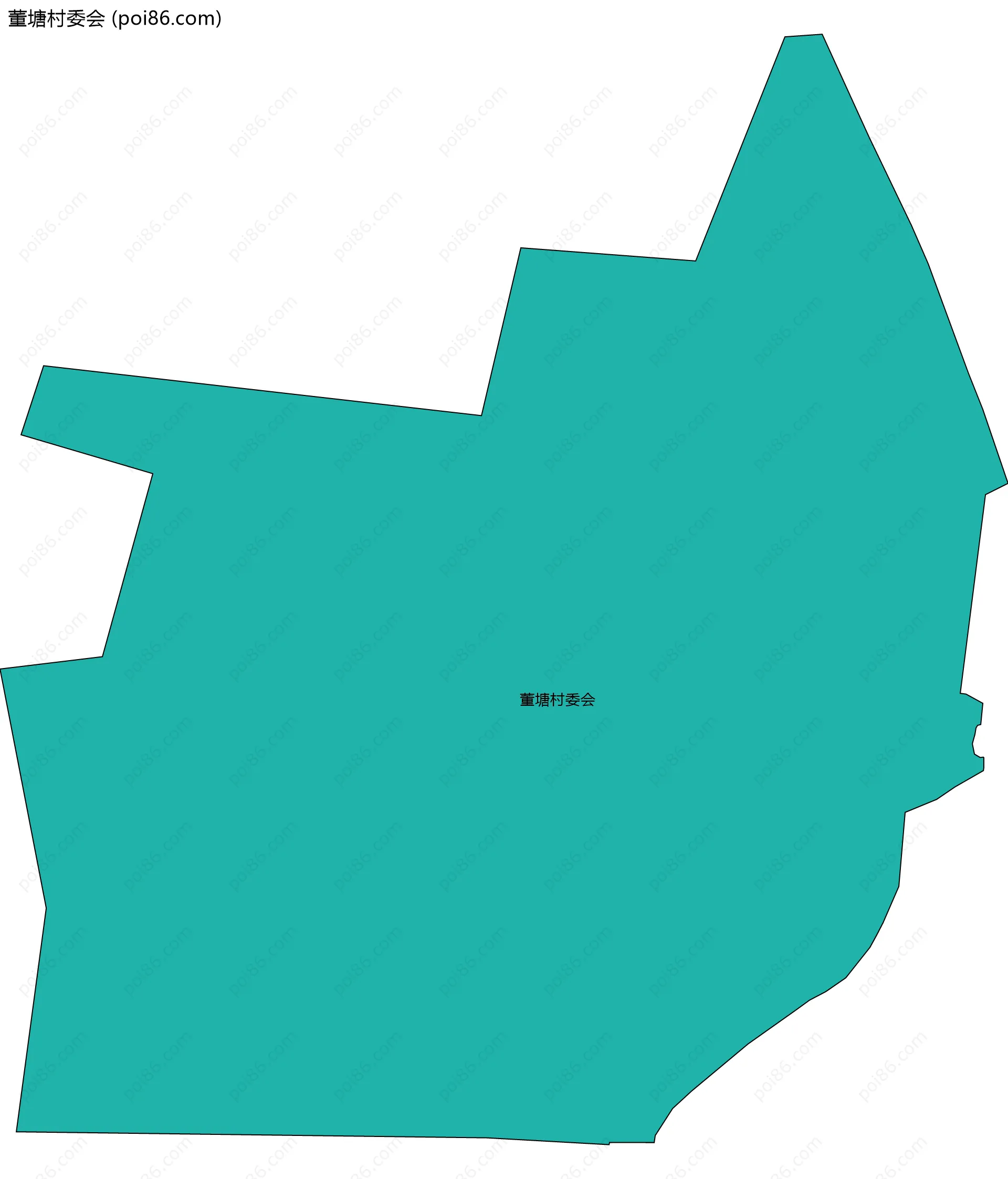 董塘村委会边界地图