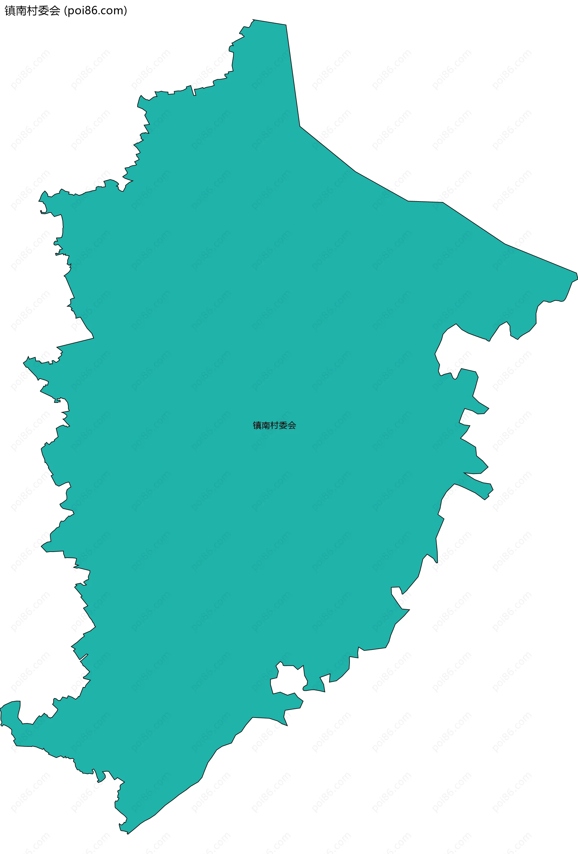 镇南村委会边界地图