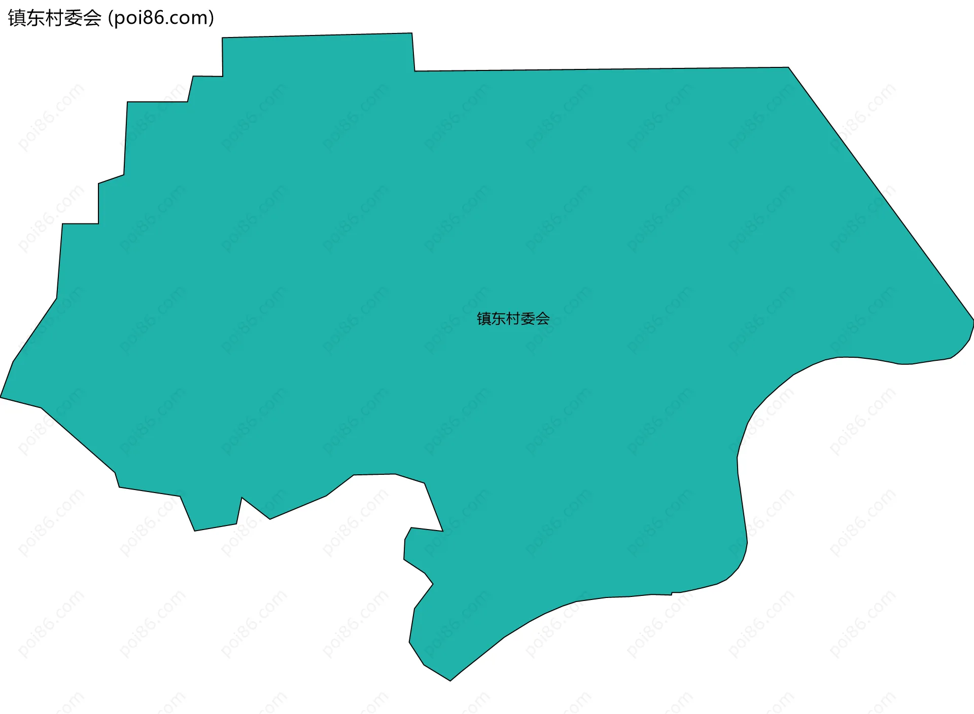 镇东村委会边界地图