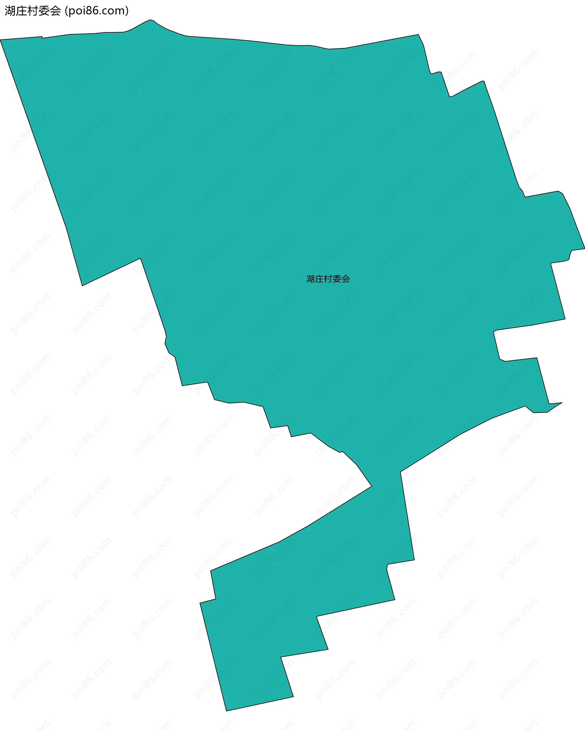 湖庄村委会边界地图